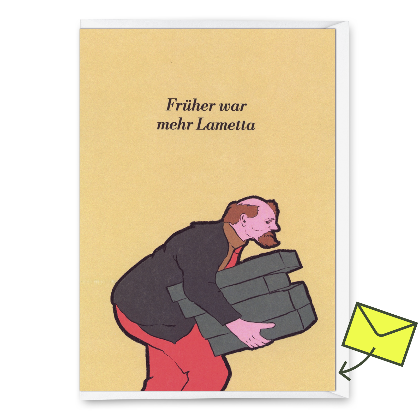 Grußkarte "Mehr Lametta" | Lustige Klappkarte zu Weihnachten