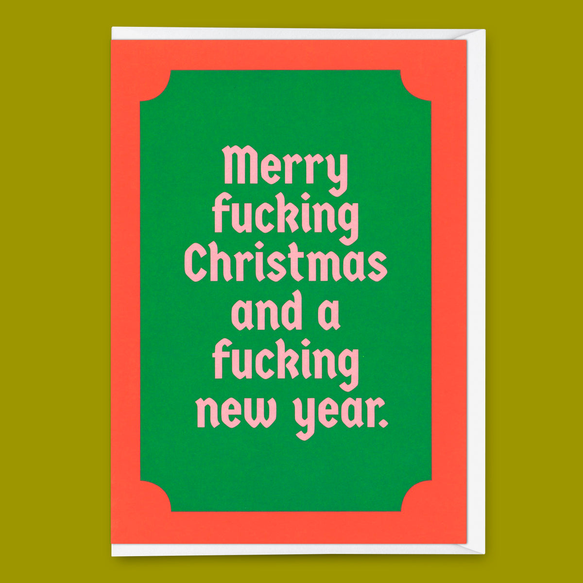 Grußkarte "Fucking Xmas" | Lustige Klappkarte mit Spruch zu Weihnachten