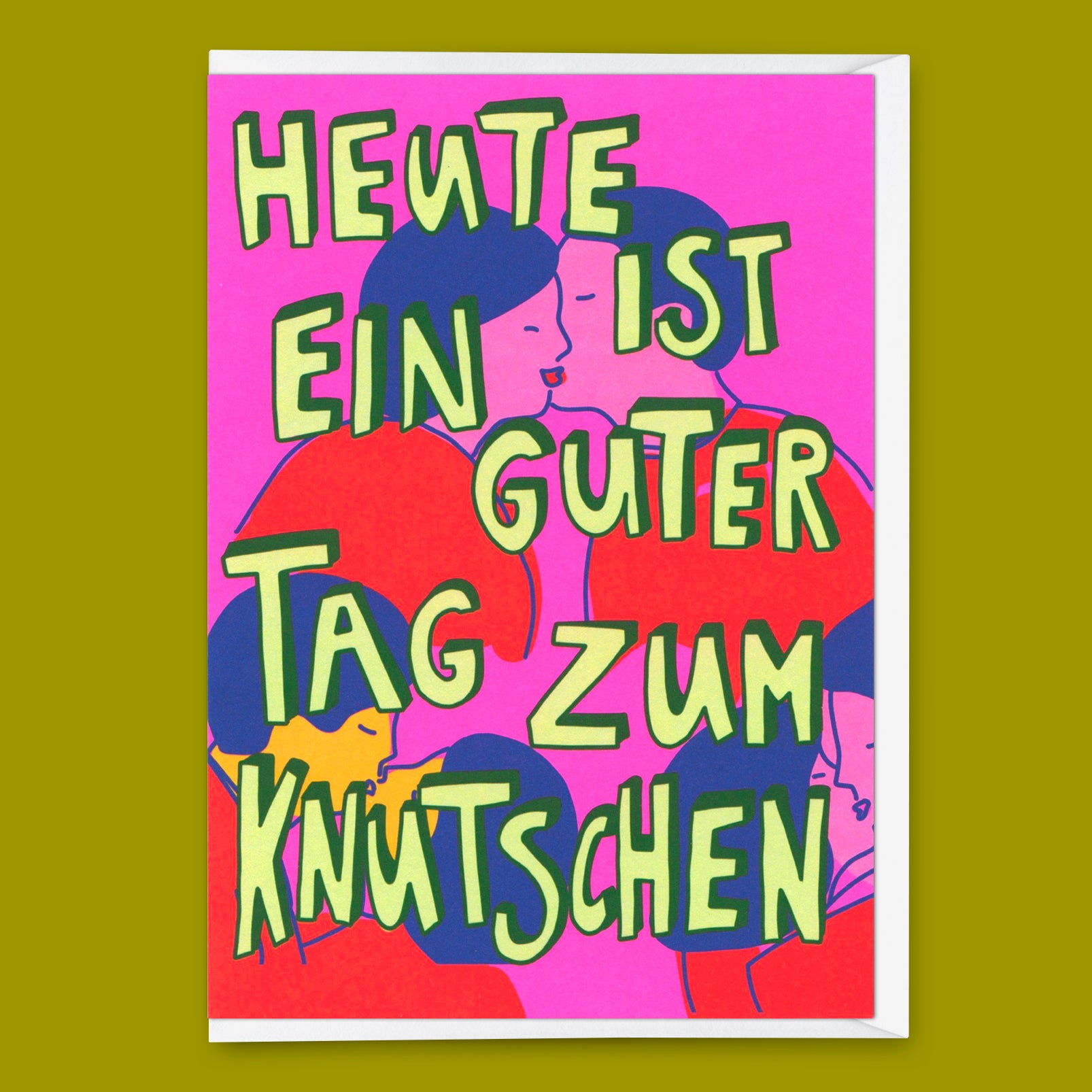 Greeting card "Day for kissing" | Special folding card for lovers