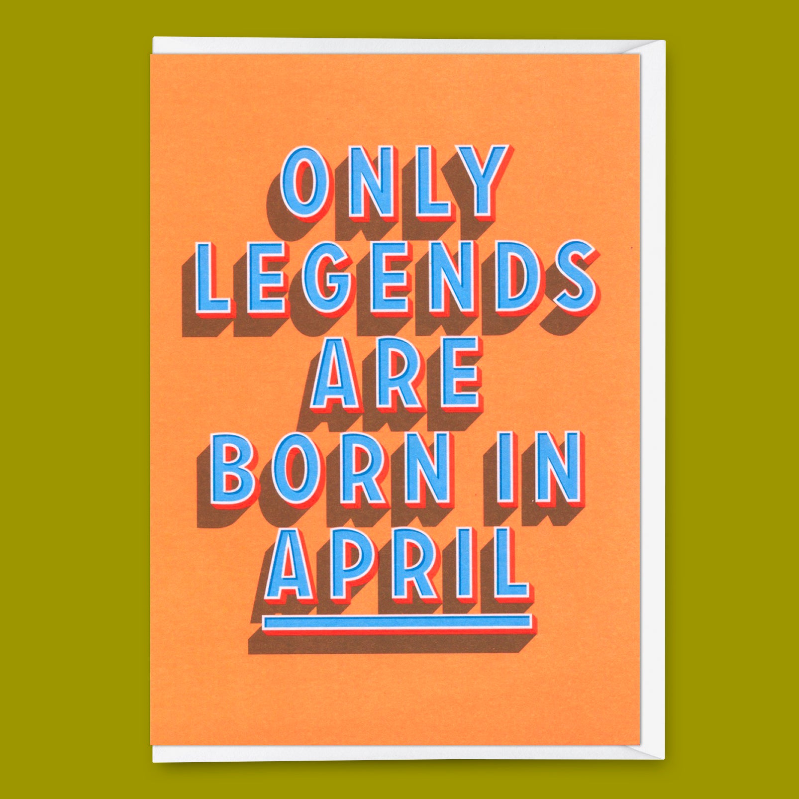Greeting card "Legends April" | Cool folding card with saying for birthday