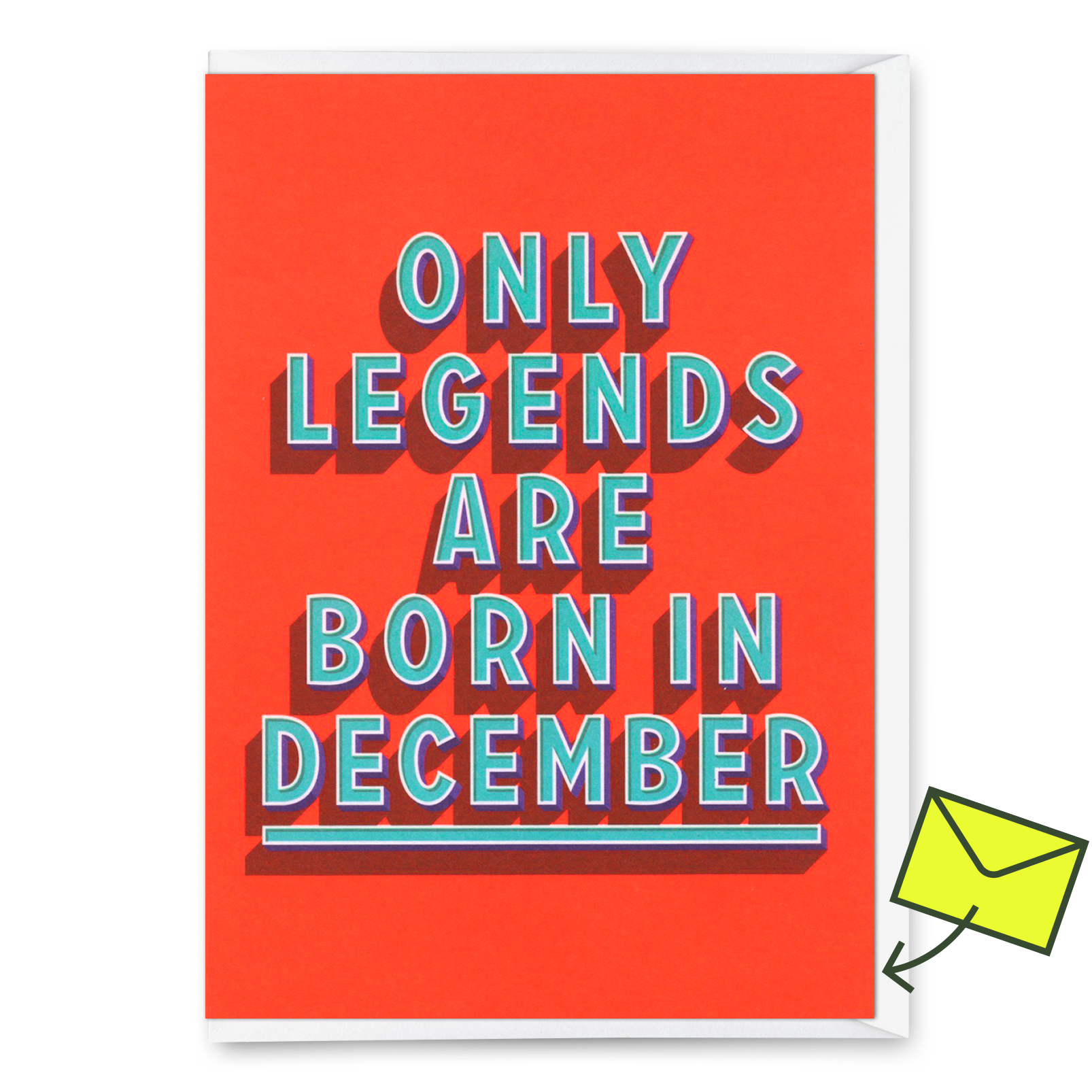 Grußkarte "Legends December" | Coole Klappkarte mit Spruch zum Geburtstag