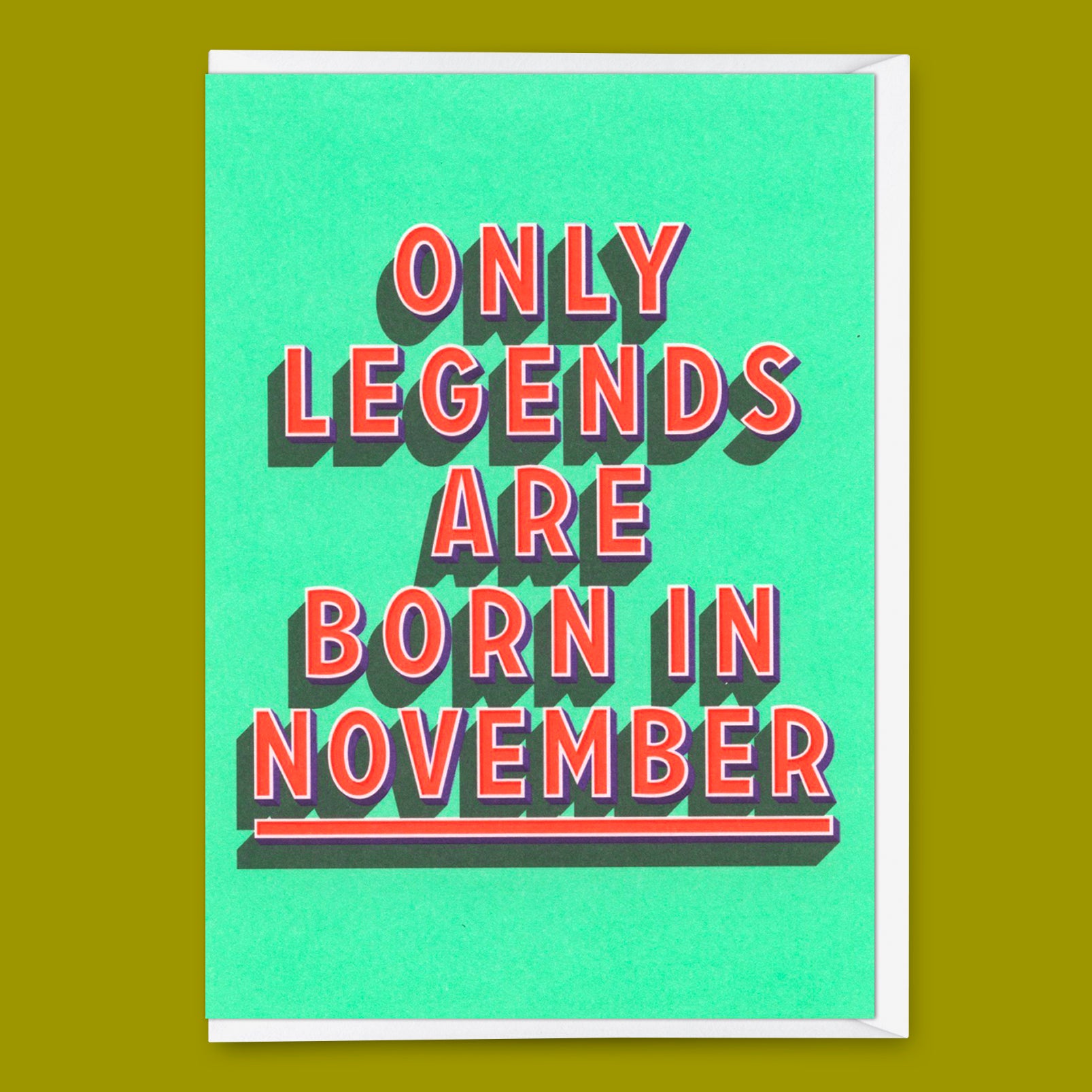 Grußkarte "Legends November" | Coole Klappkarte mit Spruch zum Geburtstag