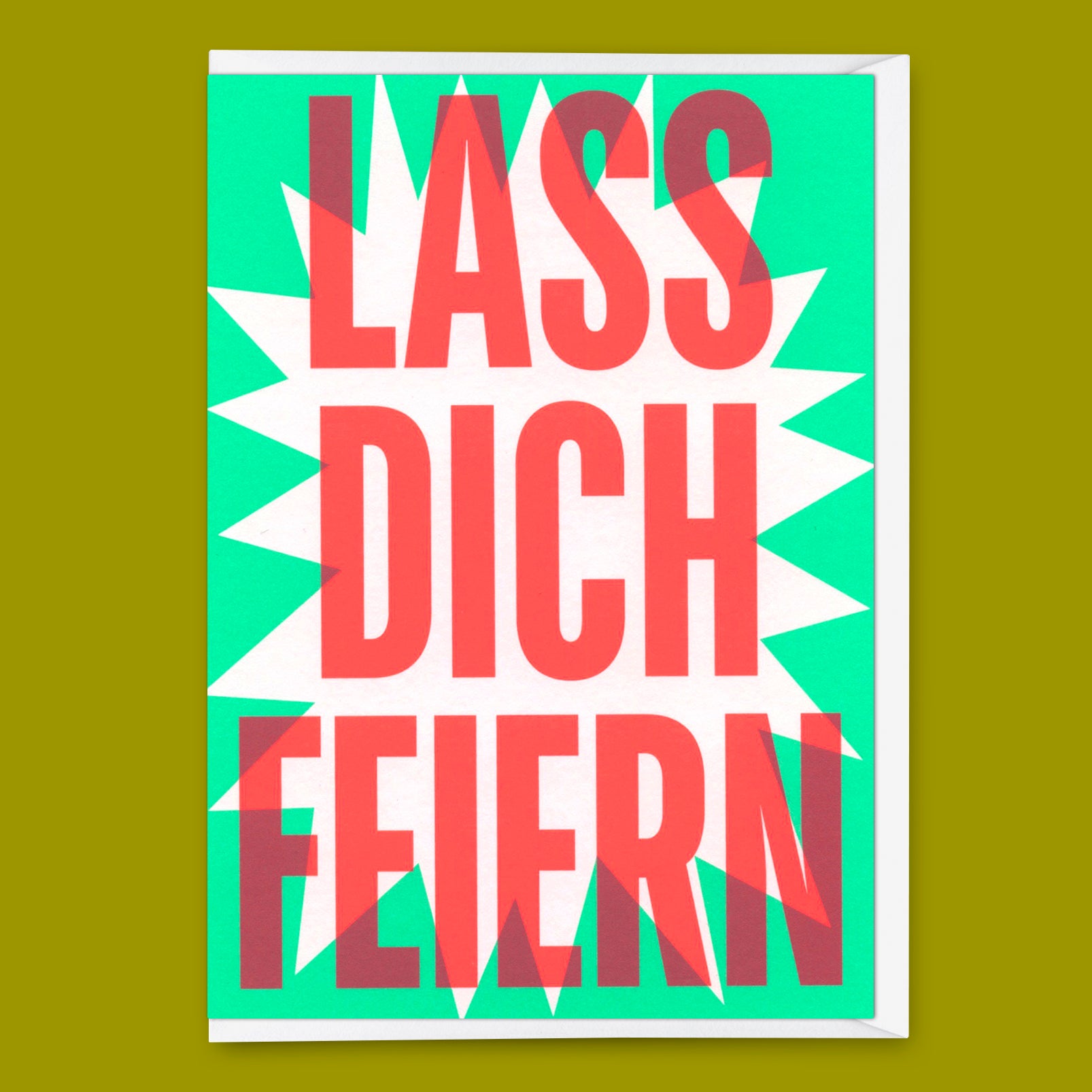 Greeting card "Let's celebrate you" | Cool folding card with saying