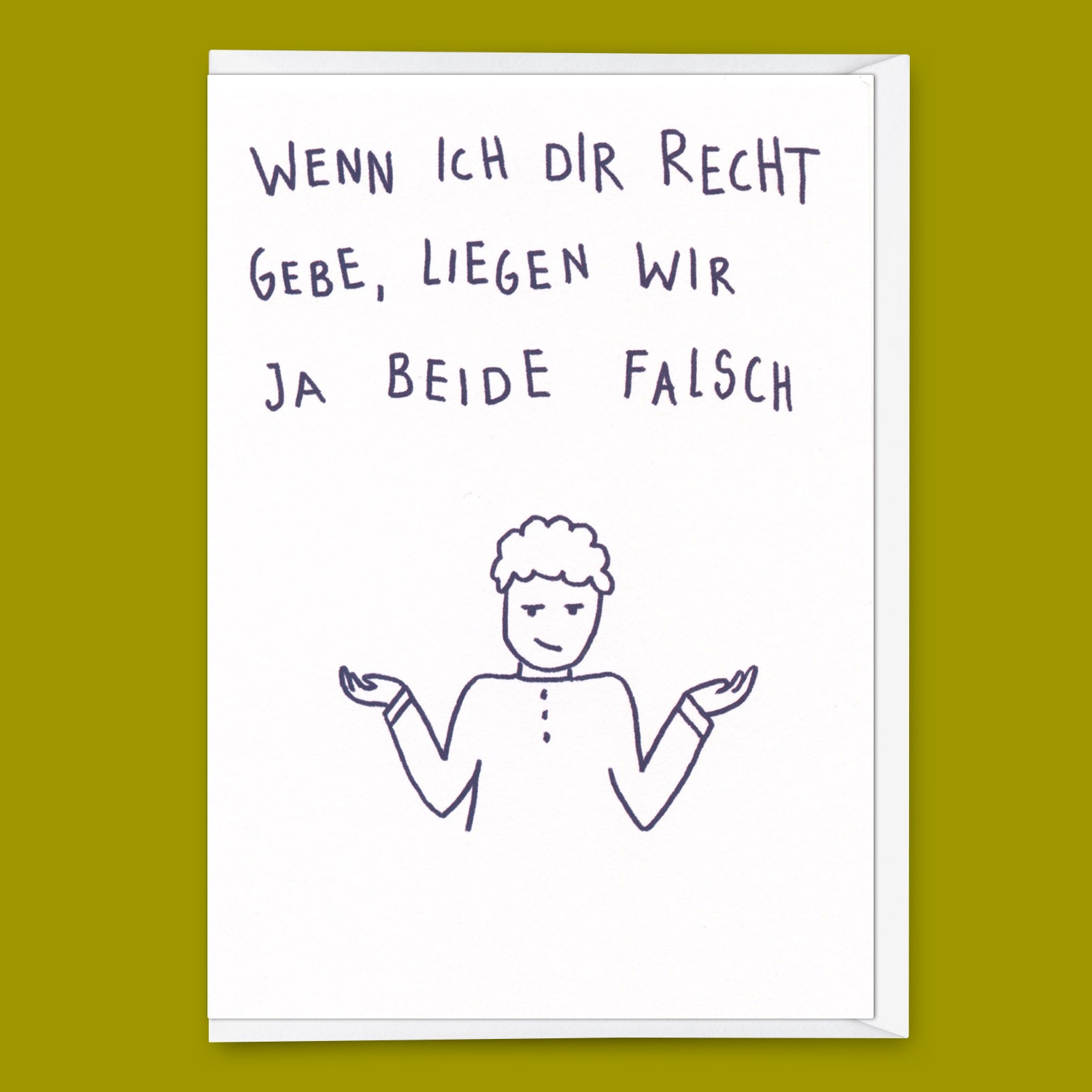 Greeting card "If I agree with you" | Funny folding card with saying