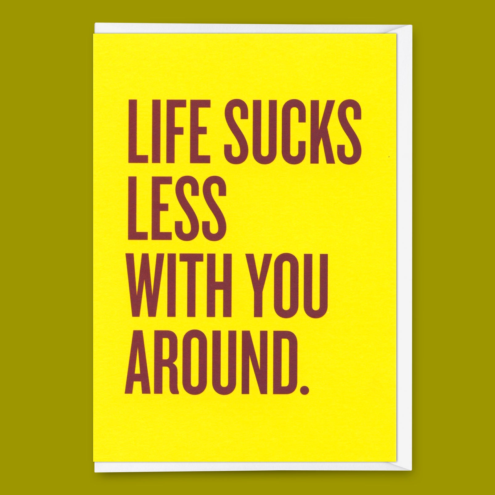 Grußkarte "Life sucks less " | Lustige Klappkarte mit Spruch für jeden Anlass