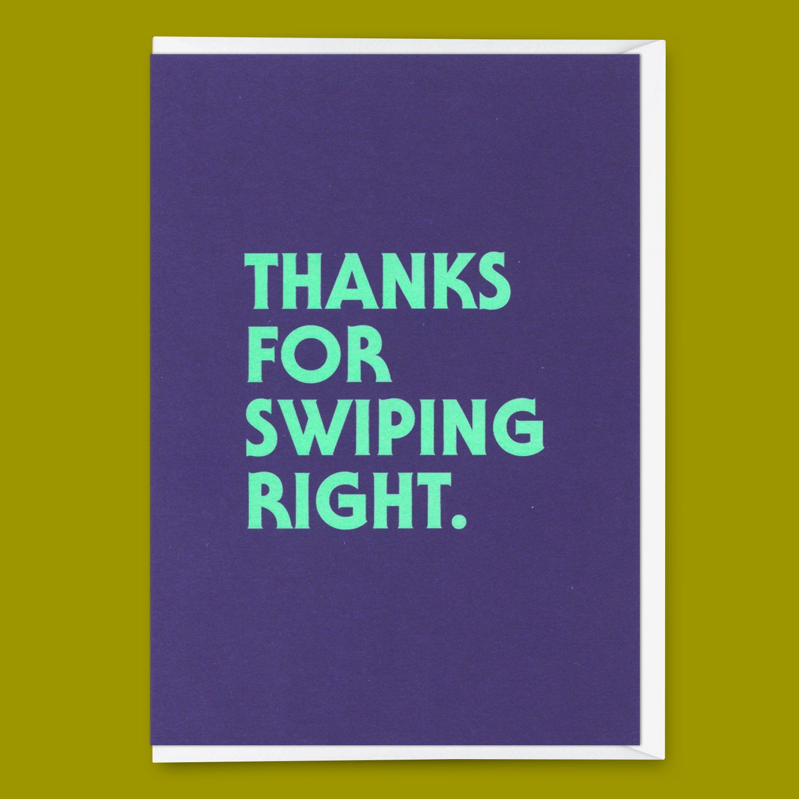 Grußkarte "Swiping right" | Lustige Klappkarte mit Spruch für Verliebte