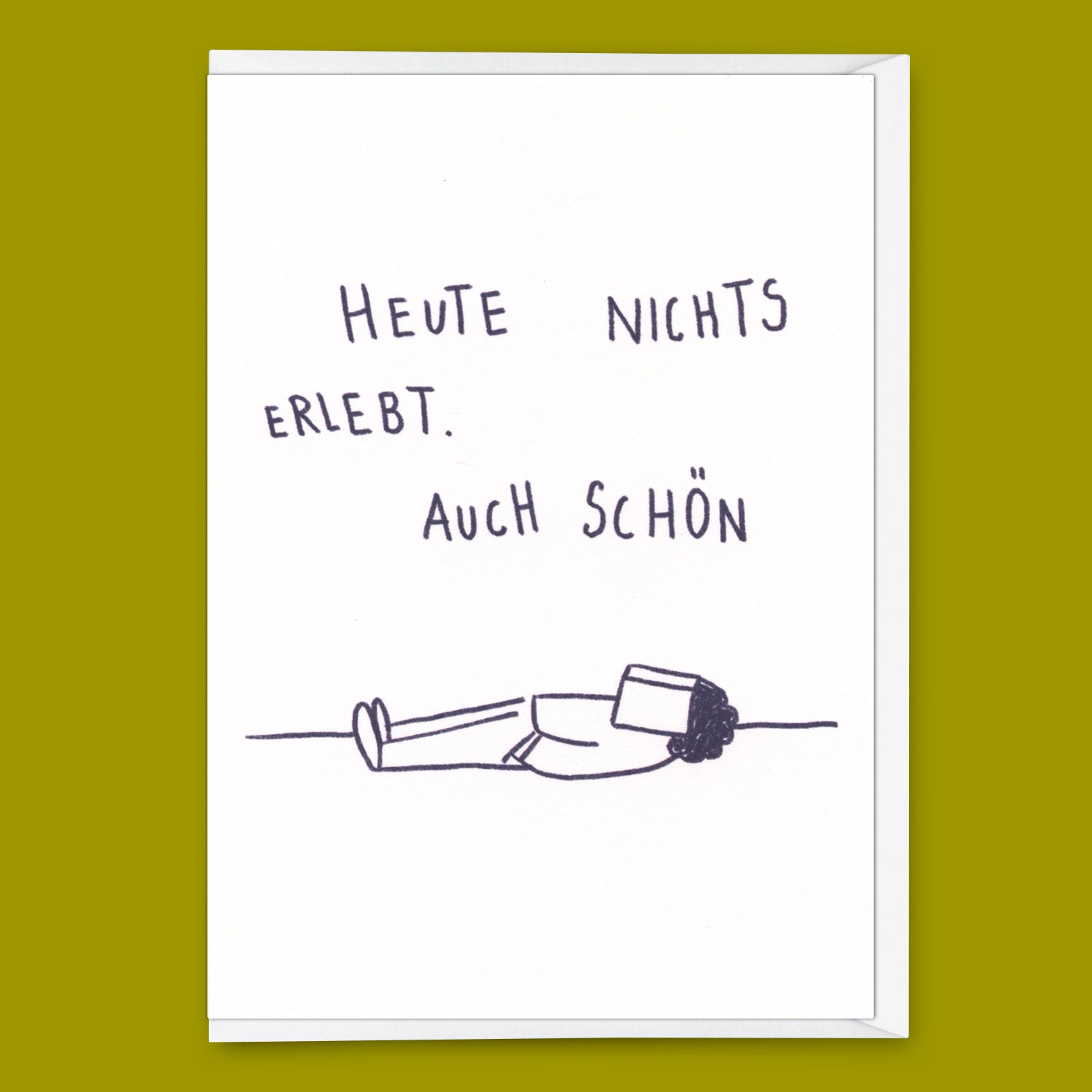 Greeting card "Nothing happened today" | Funny folding card with saying