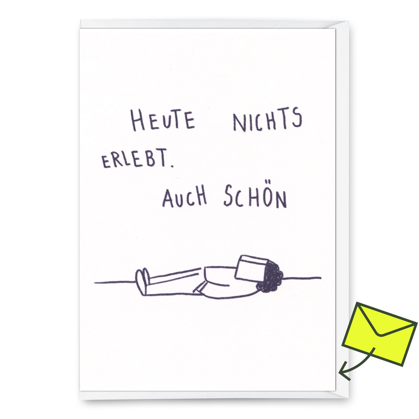 Greeting card "Nothing happened today" | Funny folding card with saying