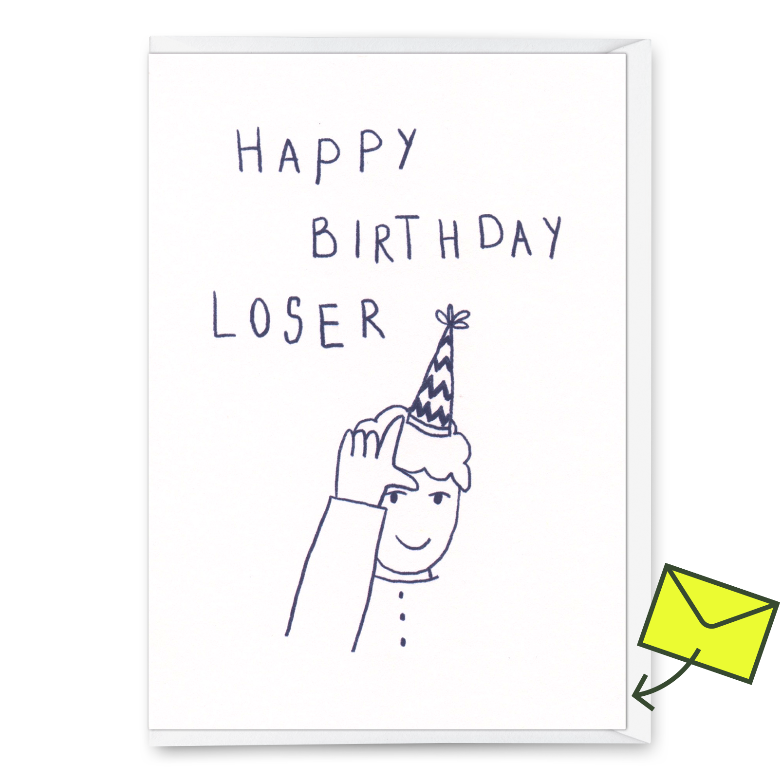 Grußkarte "Happy Birthday Loser" | Lustige Klappkarte zum Geburtstag