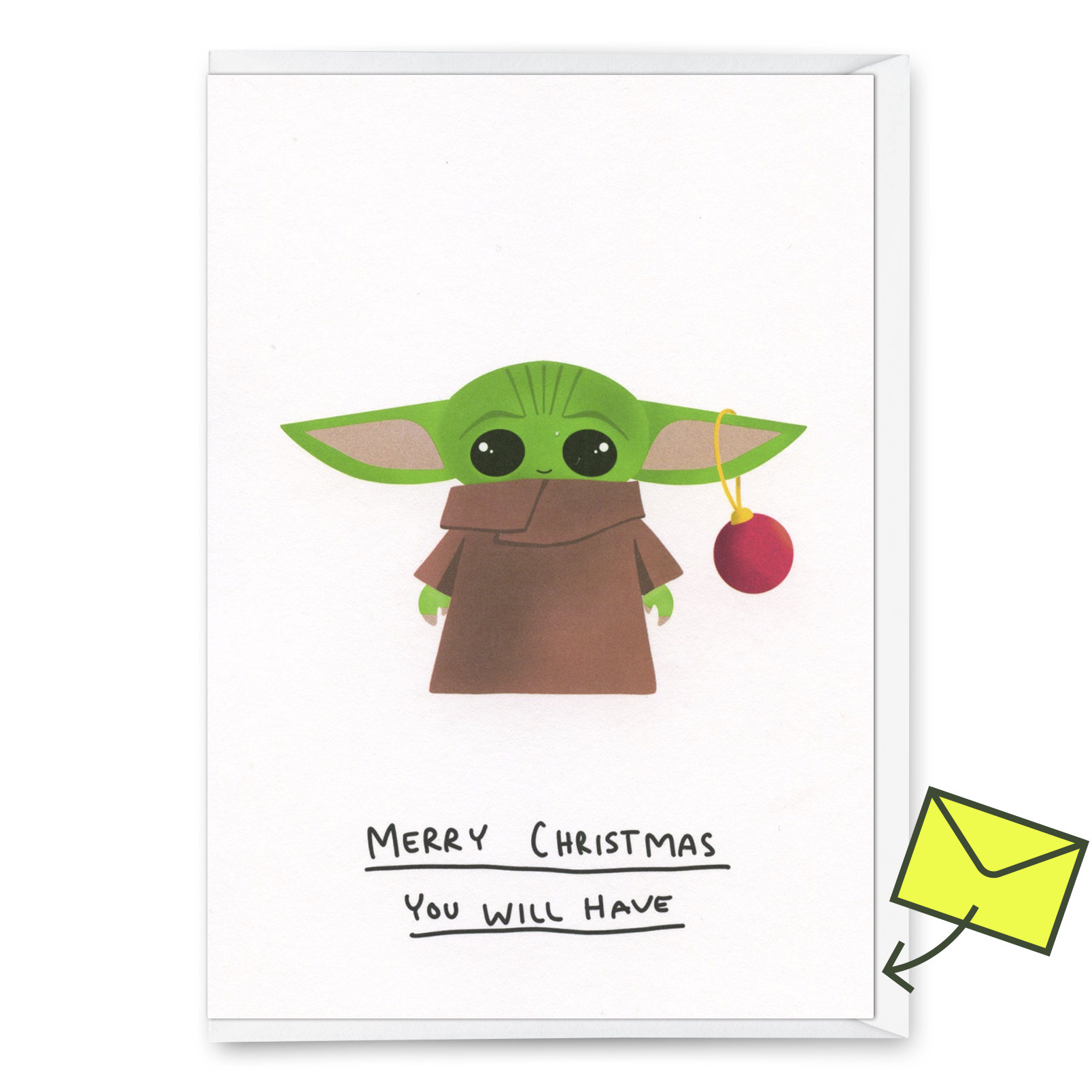 Greeting card "Merry Christmas you will have" | Funny folding card for Christmas
