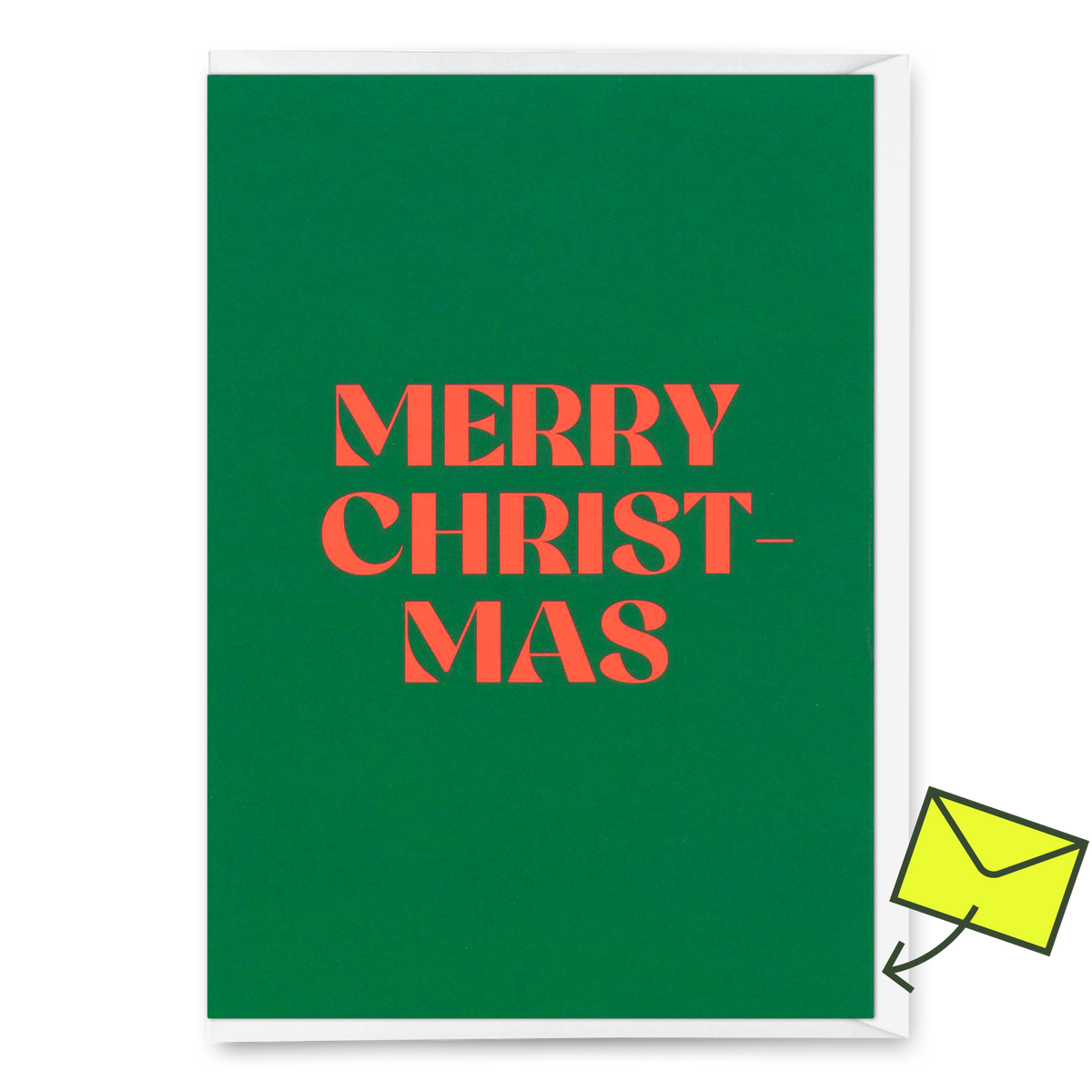 Grußkarte "Merry Christmas Grün" | Schöne Klappkarte zu Weihnachten
