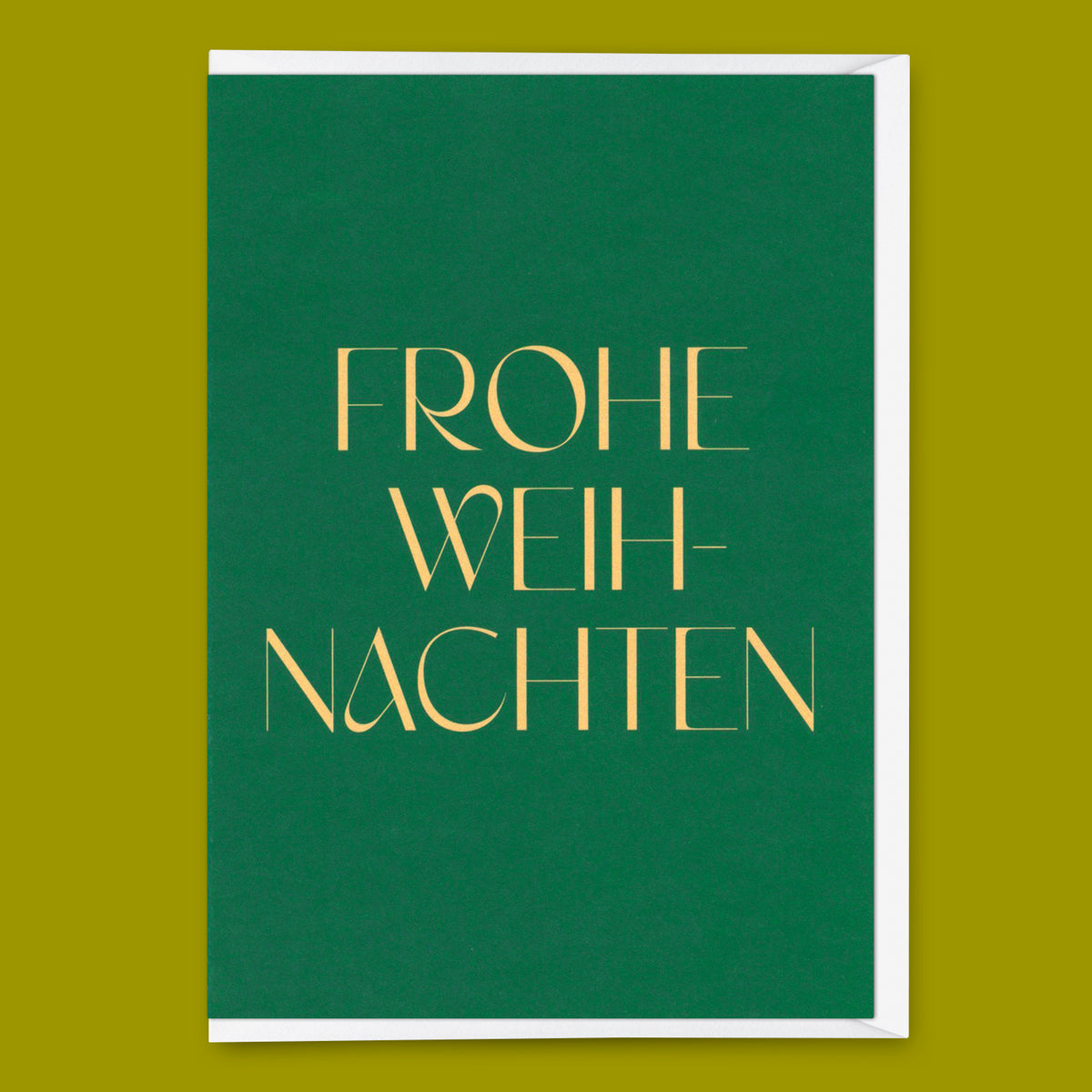 Greeting card "Merry Christmas Green" | Beautiful folding card for Christmas