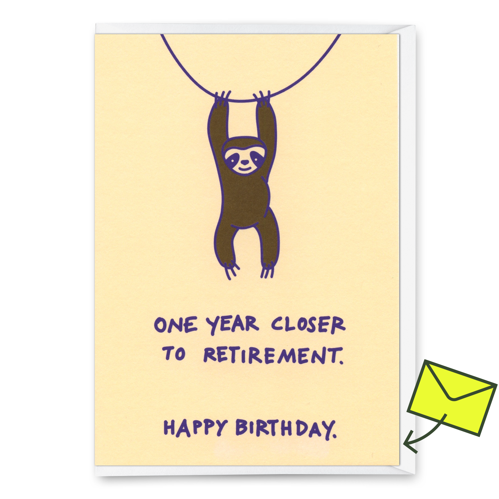 Grußkarte "Closer to retirement" | Lustige Klappkarte zum Geburtstag