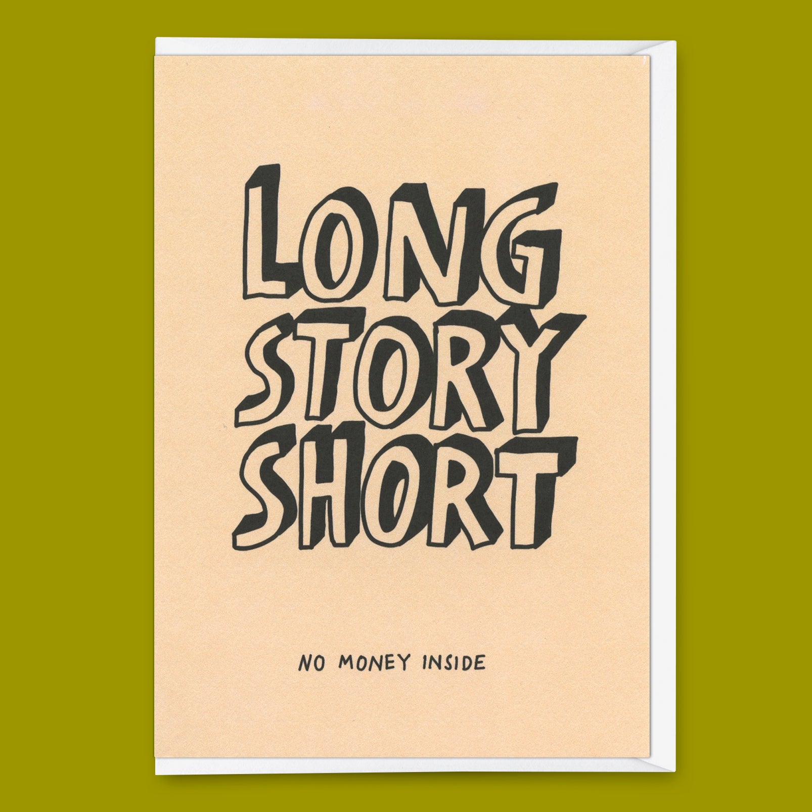 Grußkarte "No money inside" | Lustige Klappkarte für Verliebte