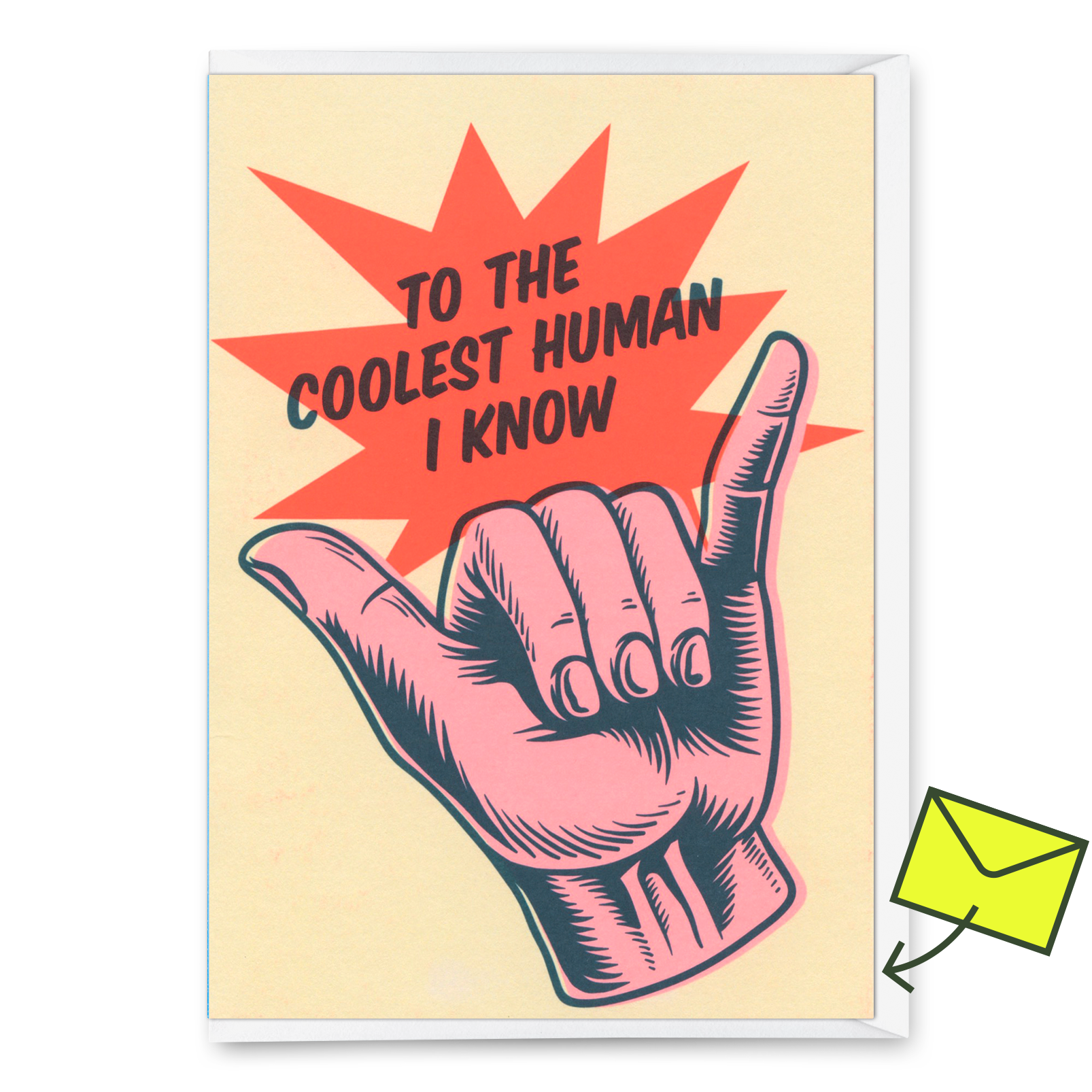 Grußkarte "Coolest human i know" | Coole Klappkarte für jeden Anlass