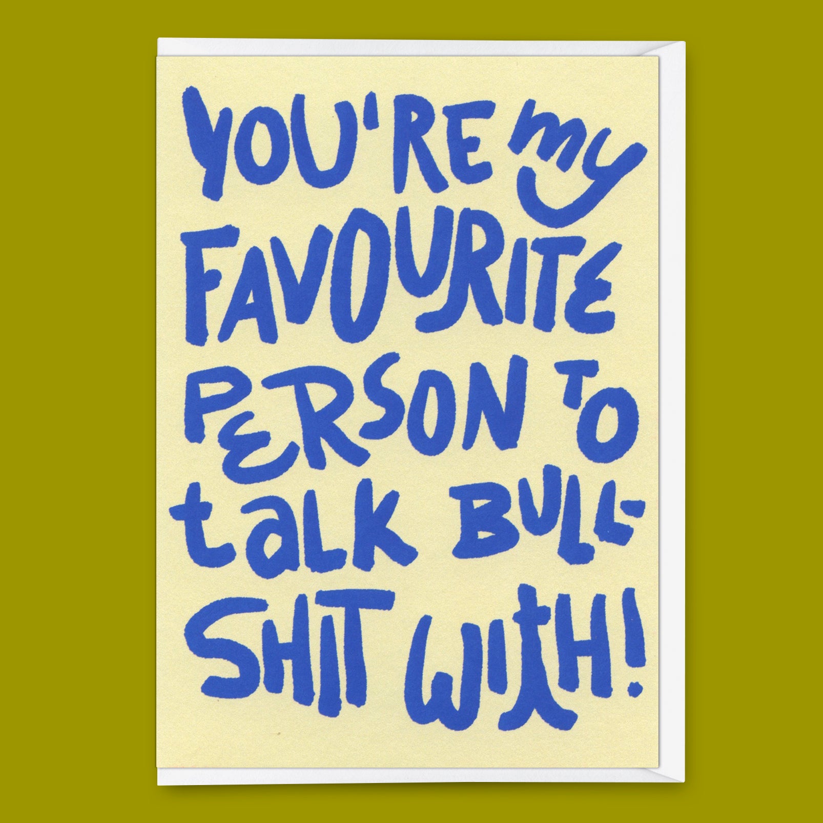 Grußkarte "Favorite person to talk shit with" | Lustige Klappkarte mit Spruch