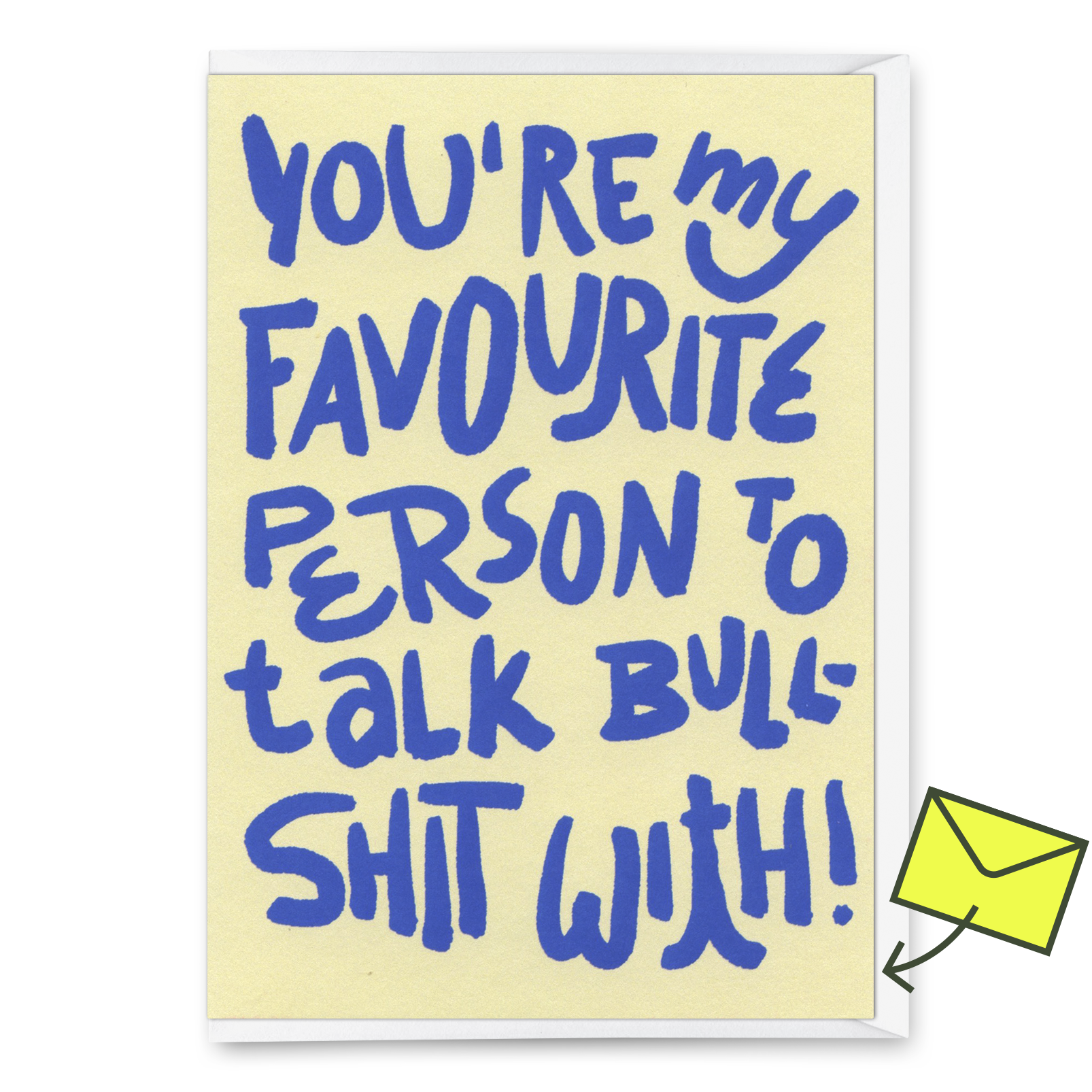 Grußkarte "Favorite person to talk shit with" | Lustige Klappkarte mit Spruch