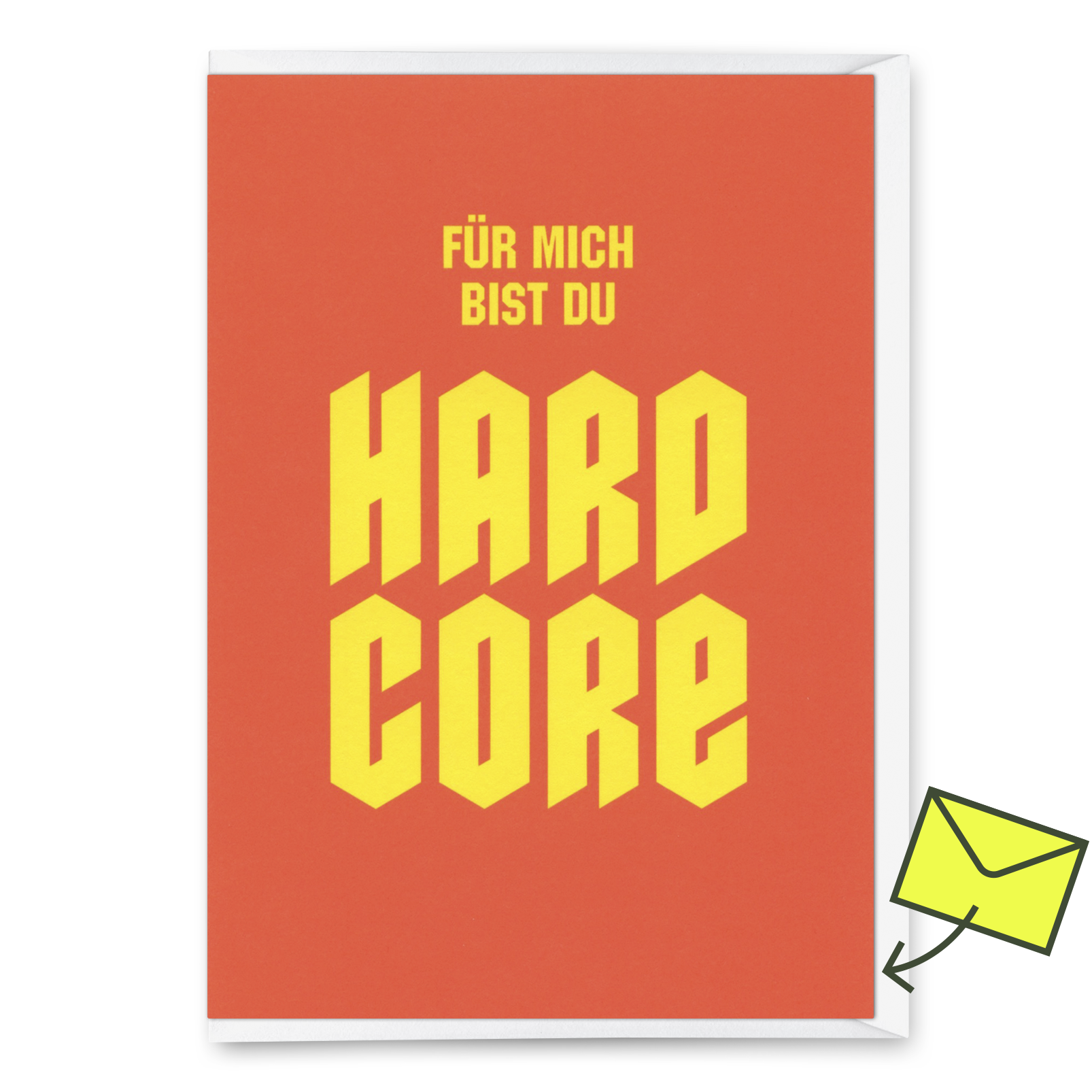 Grußkarte "Hardcore" | Coole Klappkarte für jedem Anlass