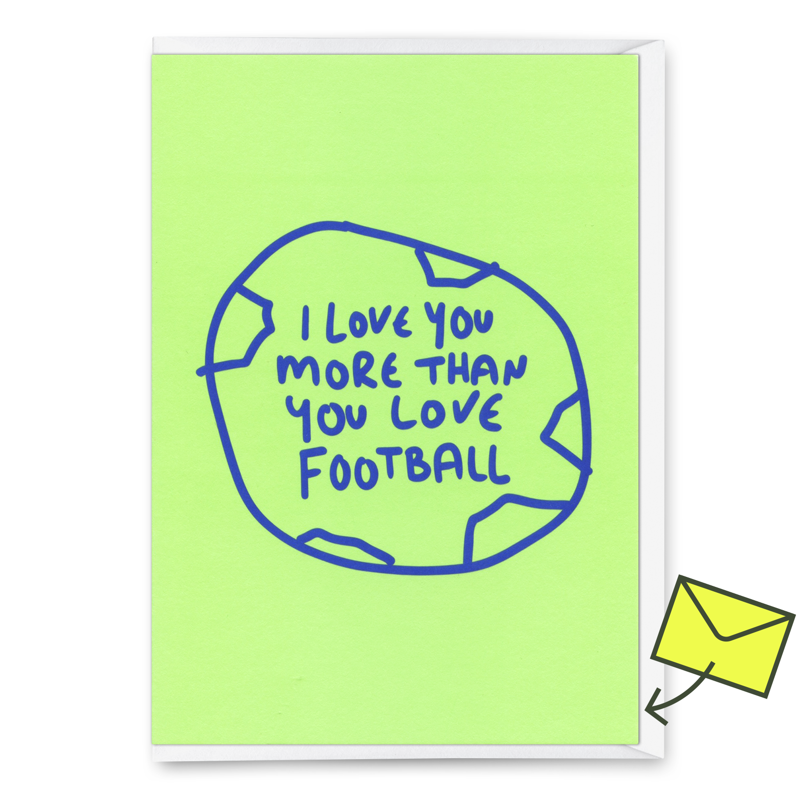 Grußkarte "Football" | Lustige Klappkarte für Verliebte