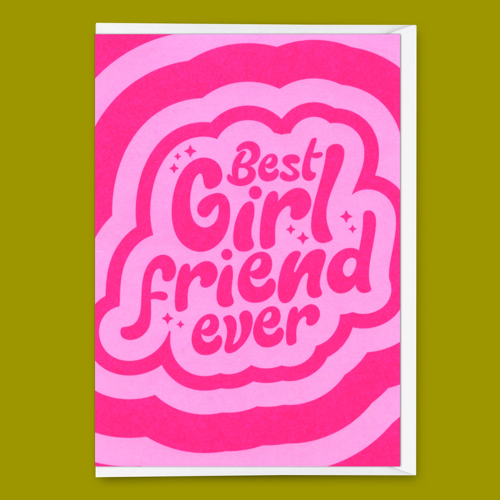 Grußkarte "Best girlfriend ever" | Coole Klappkarte für Verliebte