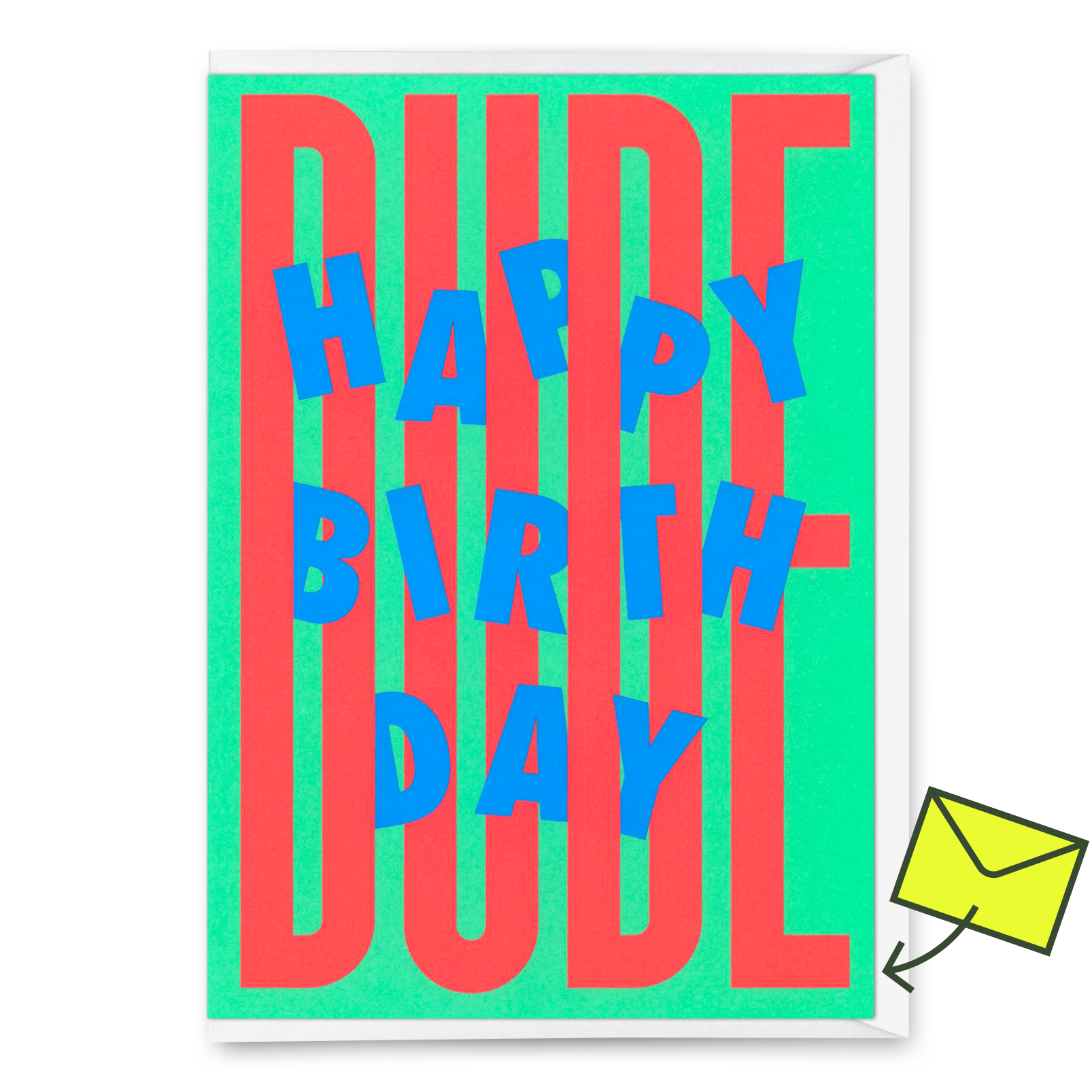 Grußkarte "Happy Birthday, Dude!" | Coole Klappkarte zum Geburtstag