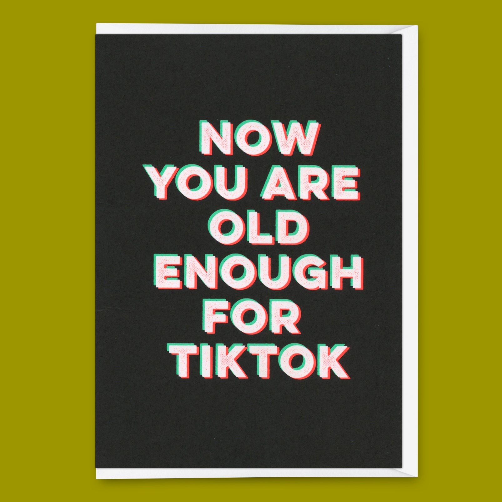 Grußkarte "Old enough for TikTok" | Lustige Klappkarte zum Geburtstag