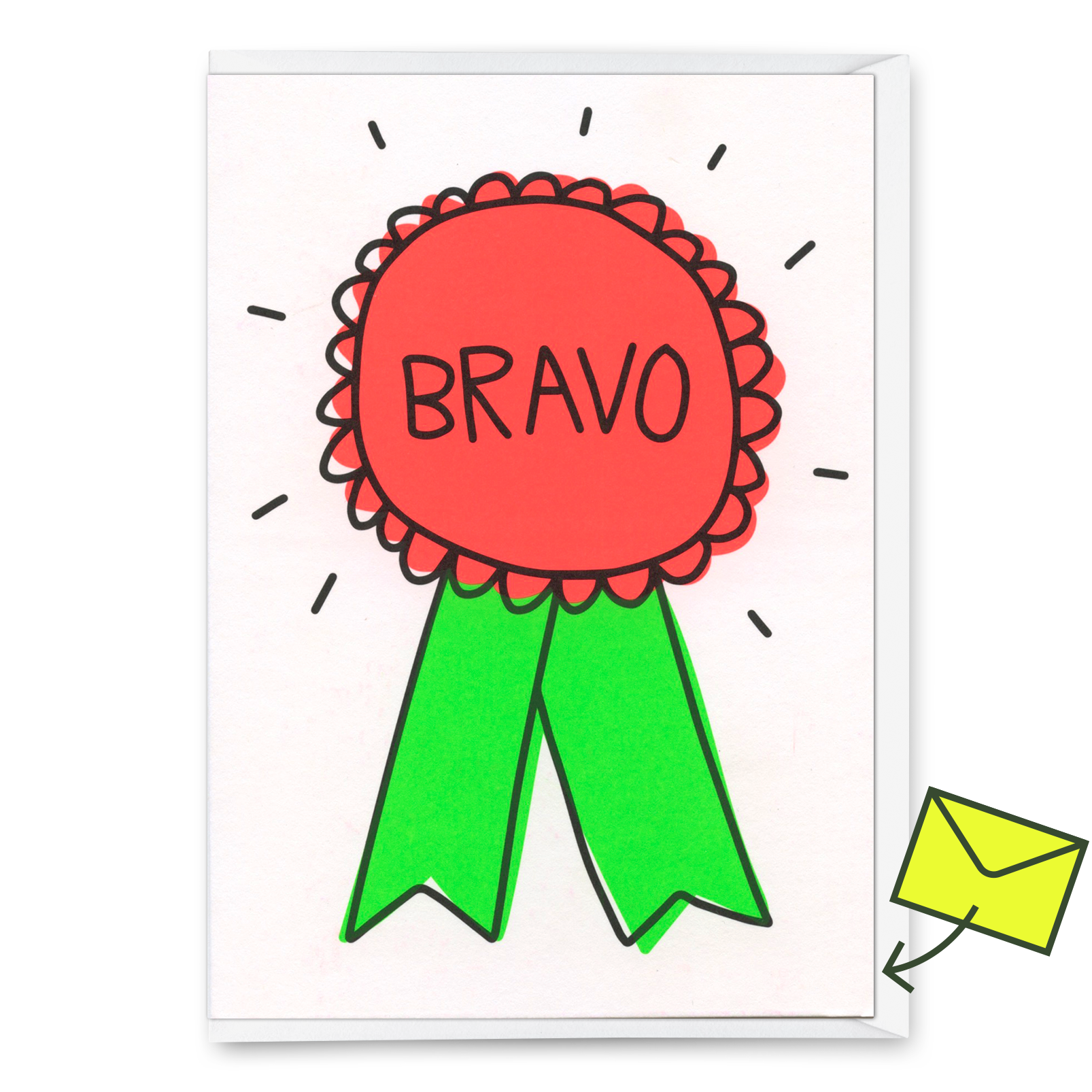 Grußkarte "Bravo" | Coole Klappkarte für Glückwünsche zu jedem Anlass