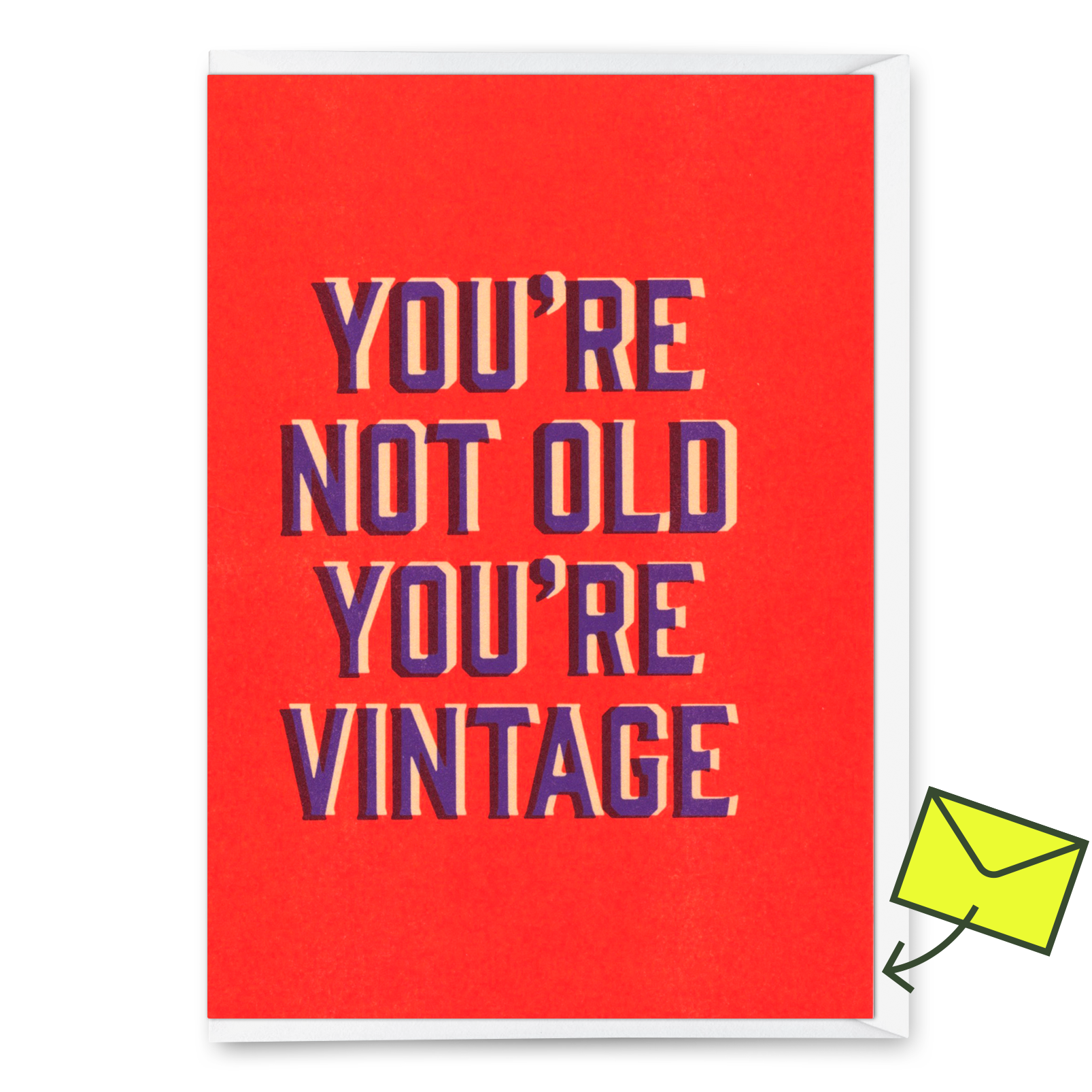 Grußkarte "You`re vintage" | Lustige Klappkarte zum Geburtstag