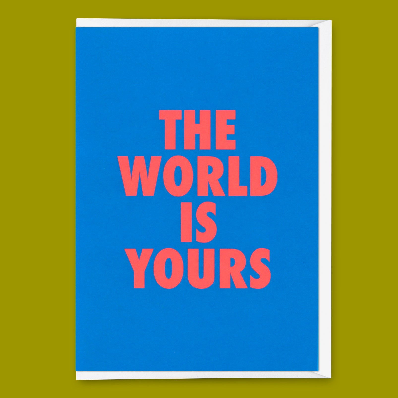 Grußkarte "The world is yours" | Besondere Klappkarte für jeden Anlass