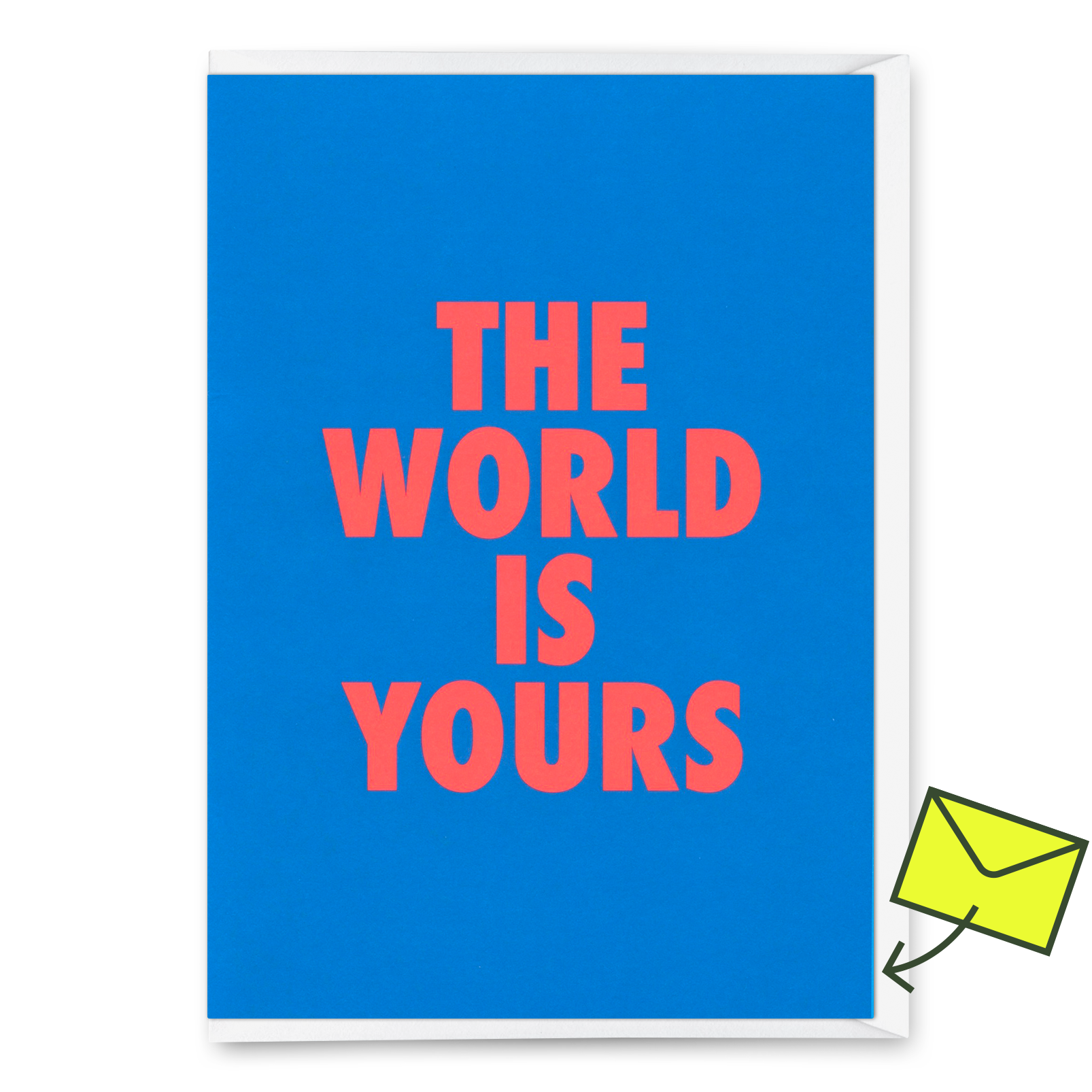 Grußkarte "The world is yours" | Besondere Klappkarte für jeden Anlass