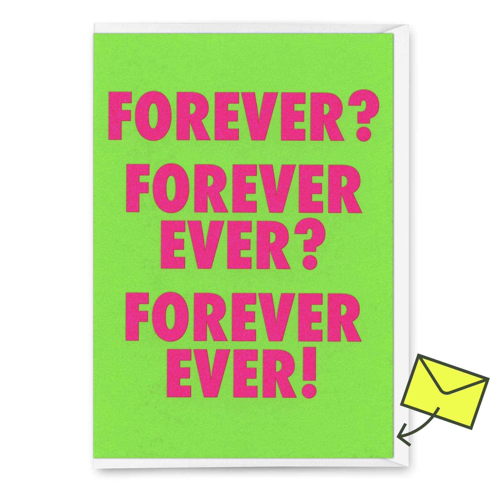 Grußkarte "For ever & ever" | Besondere Klappkarte für Verliebte