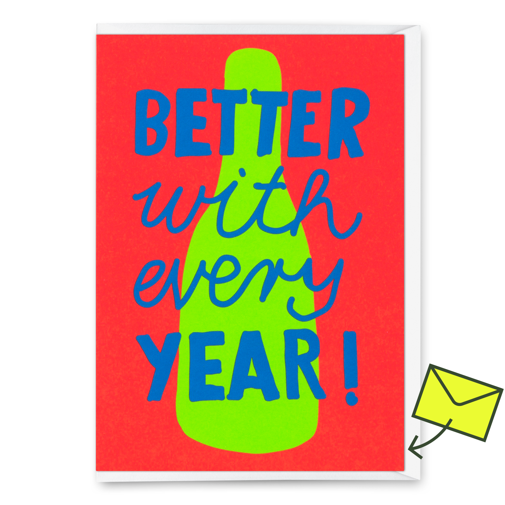 Grußkarte "Better every year" | Ausgefallene Klappkarte zum Geburtstag