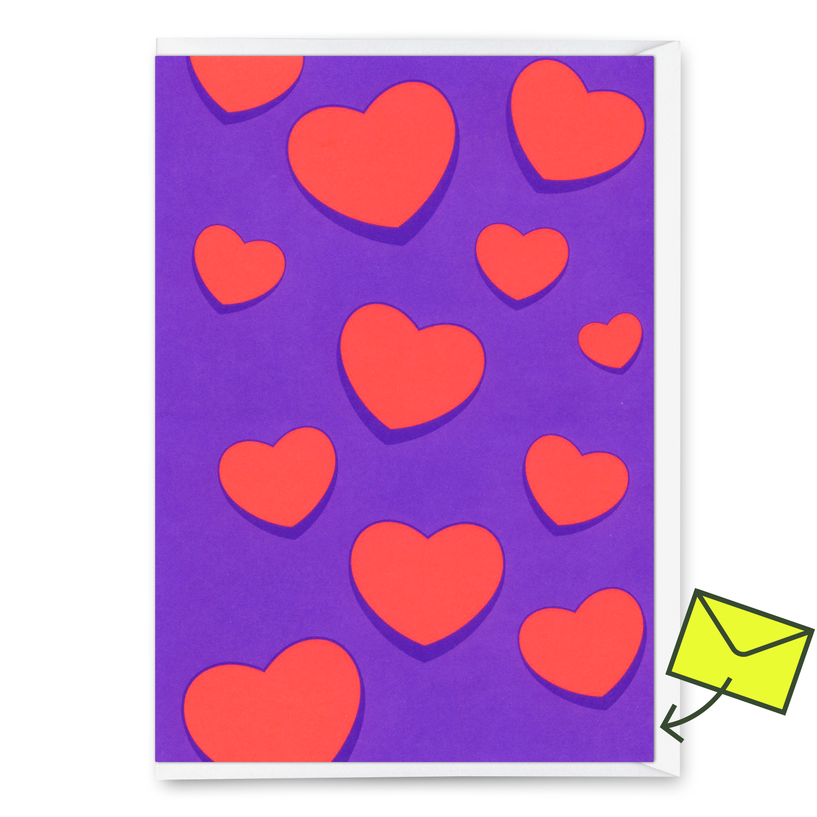 Grußkarte "Herzen" | Schöne Klappkarte für Verliebte