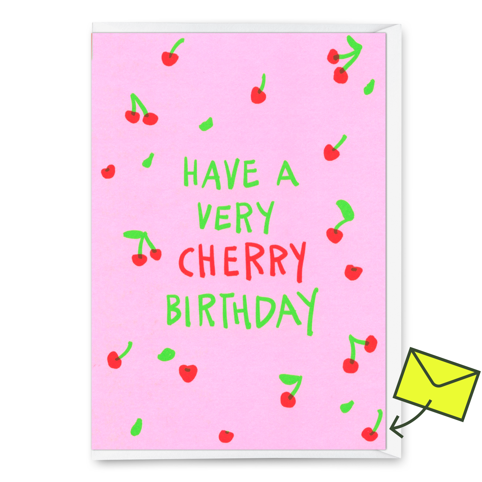 Grußkarte "Very cherry birthday" | Coole Klappkarte zum Geburtstag
