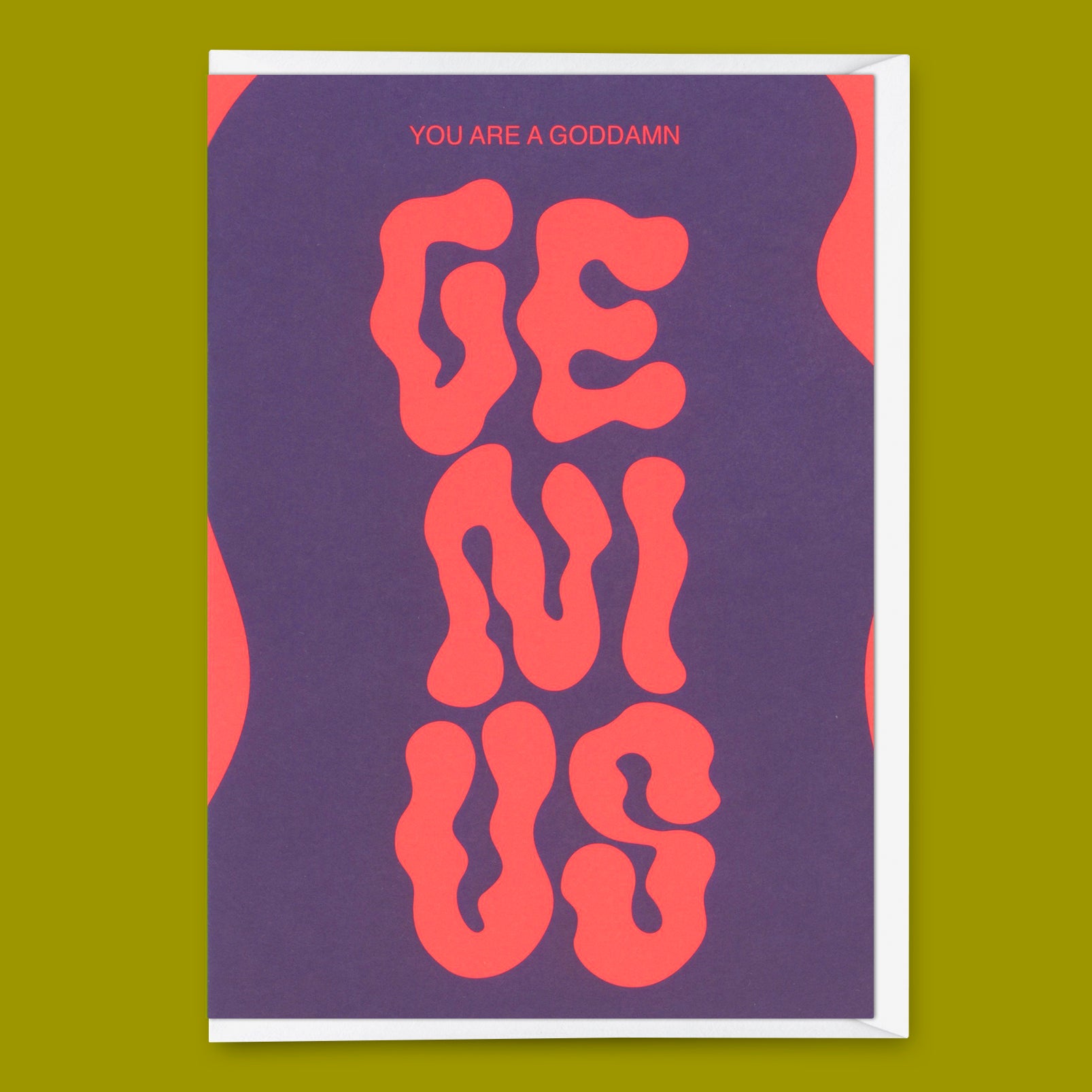 Grußkarte "Goddamn genius" | Lustige Klappkarte für jeden Anlass