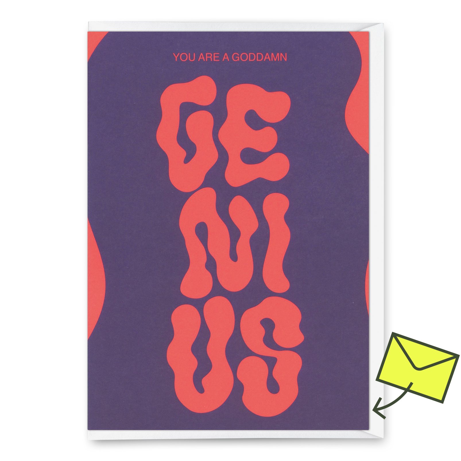 Grußkarte "Goddamn genius" | Lustige Klappkarte für jeden Anlass