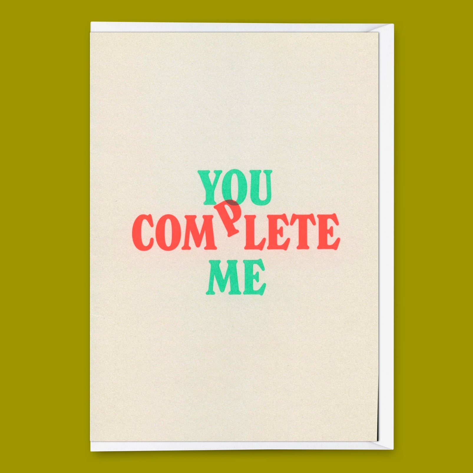 Grußkarte "You complete me." | Besondere Klappkarte für Verliebte