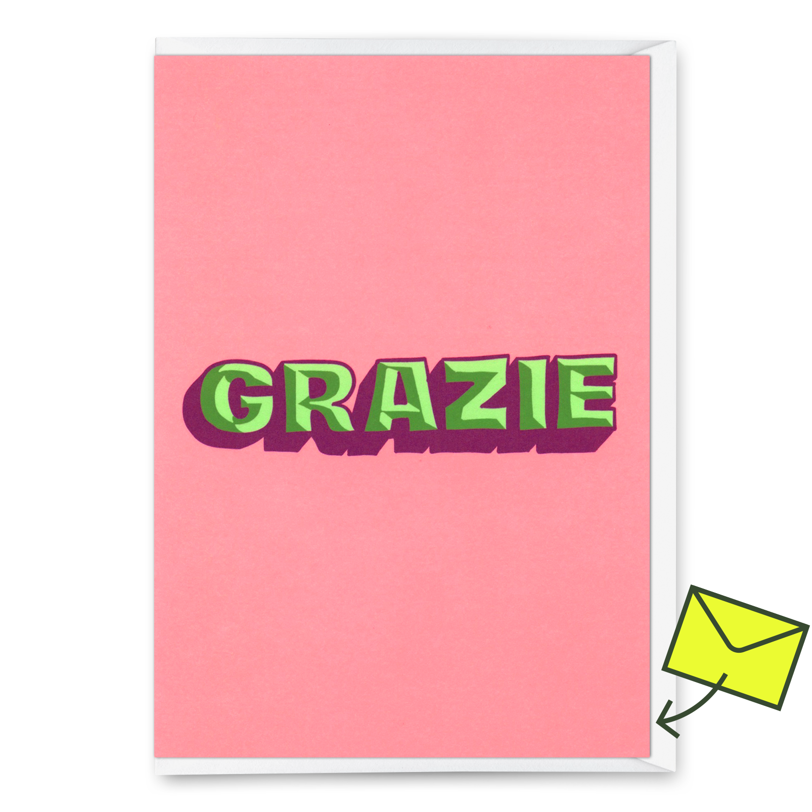 Grußkarte "Grazie" | Coole Klappkarte zum Dankesagen