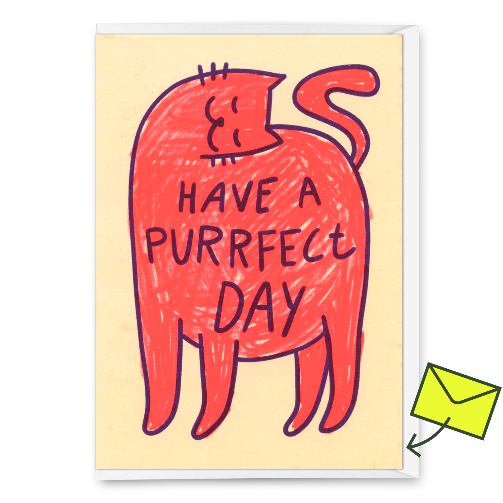 Grußkarte "Have a purrfect day" | Lustige Klappkarte mit Katzenmotiv