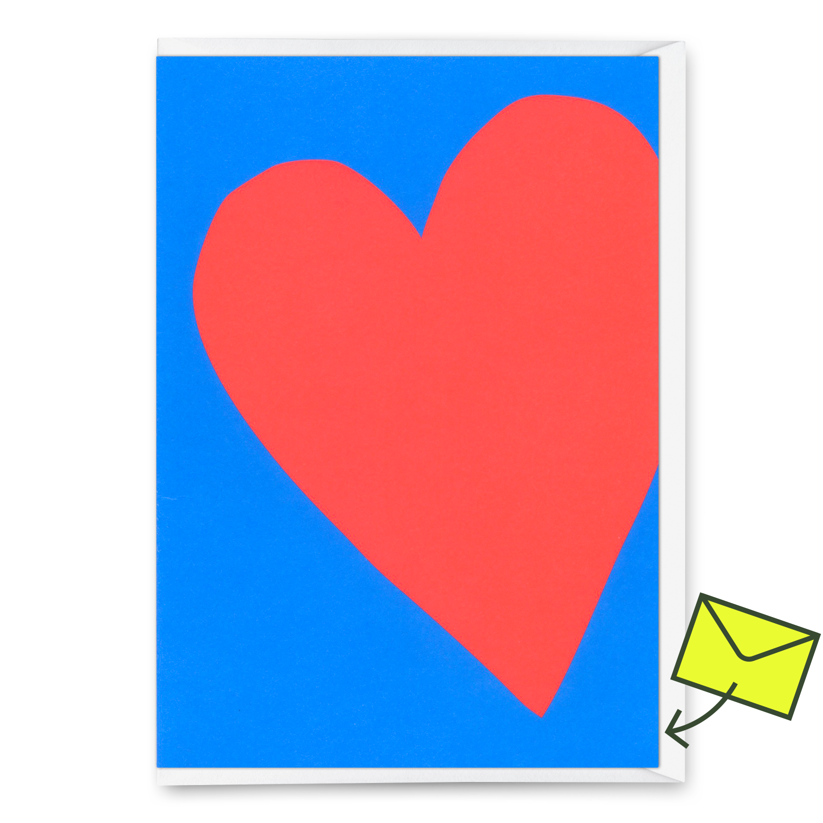 Grußkarte "Neon Heart 3" | Schöne Klappkarte für Verliebte