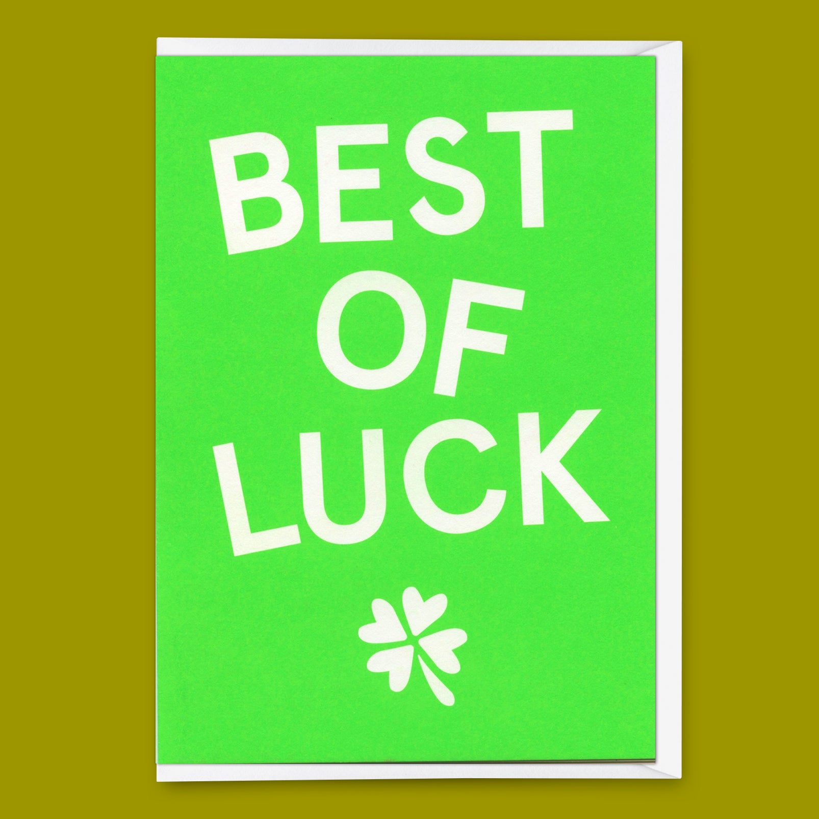 Grußkarte "Best of luck" | Besondere Klappkarte zum Glückwünschen