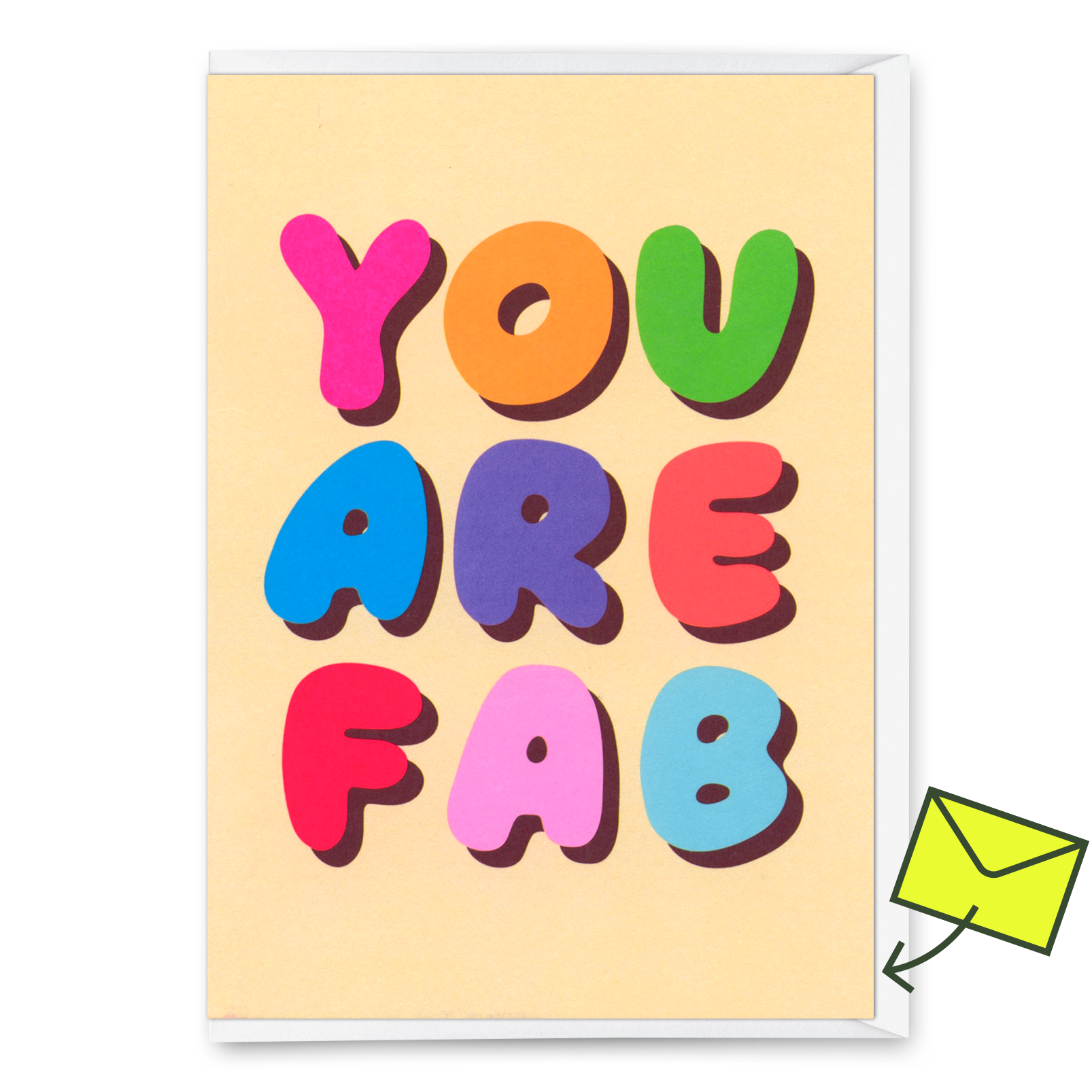 Grußkarte "You are fab" | Lustige Klappkarte für jeden Anlass