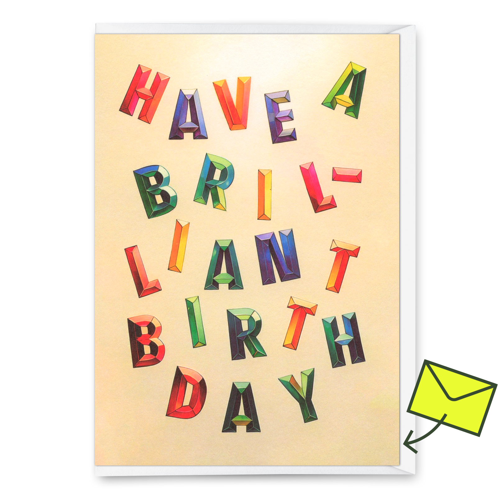 Grußkarte "Brilliant birthday" | Ausgefallene Klappkarte zum Geburtstag
