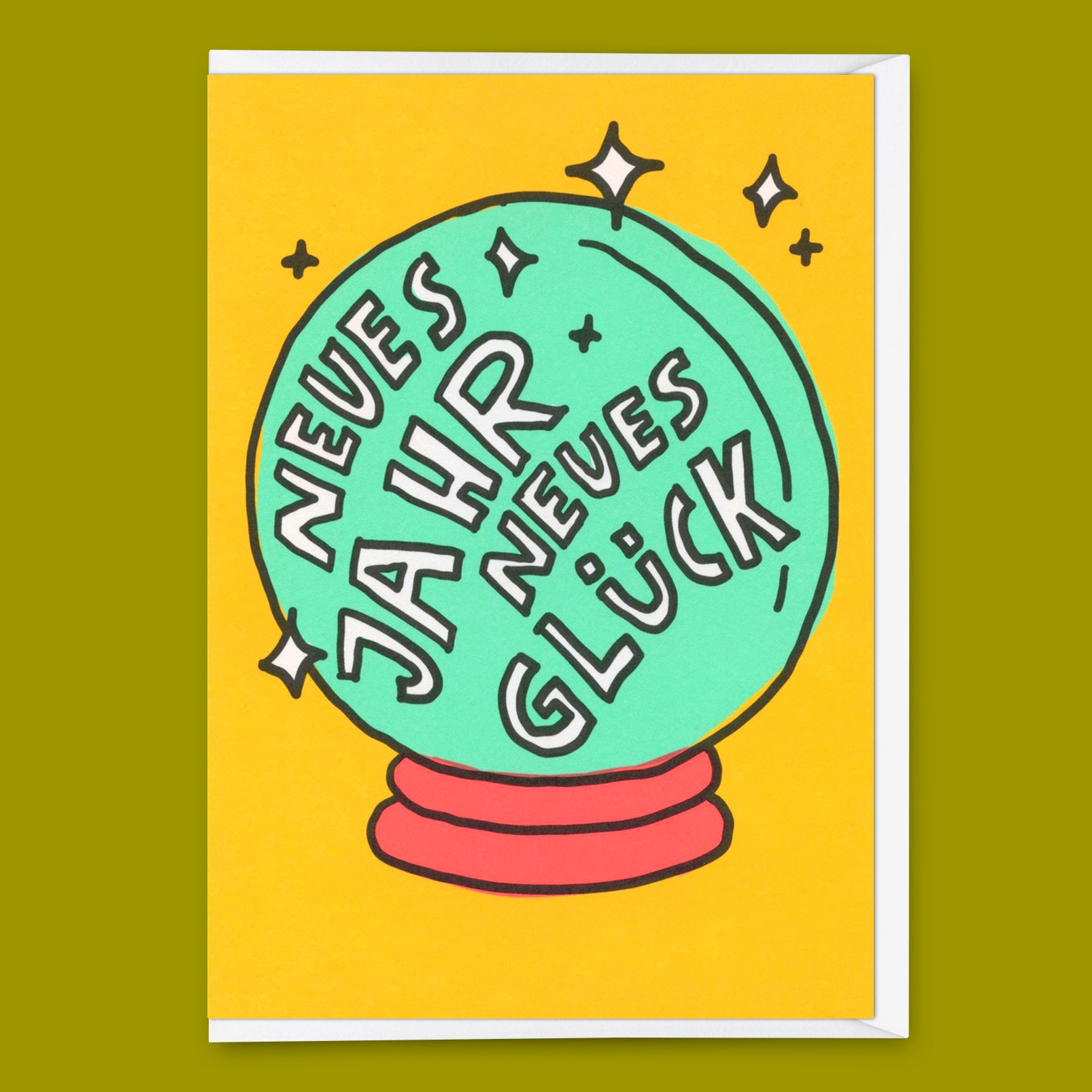 Grußkarte "Neues Jahr. Neues Glück." | Lustige Klappkarte zum Geburtstag