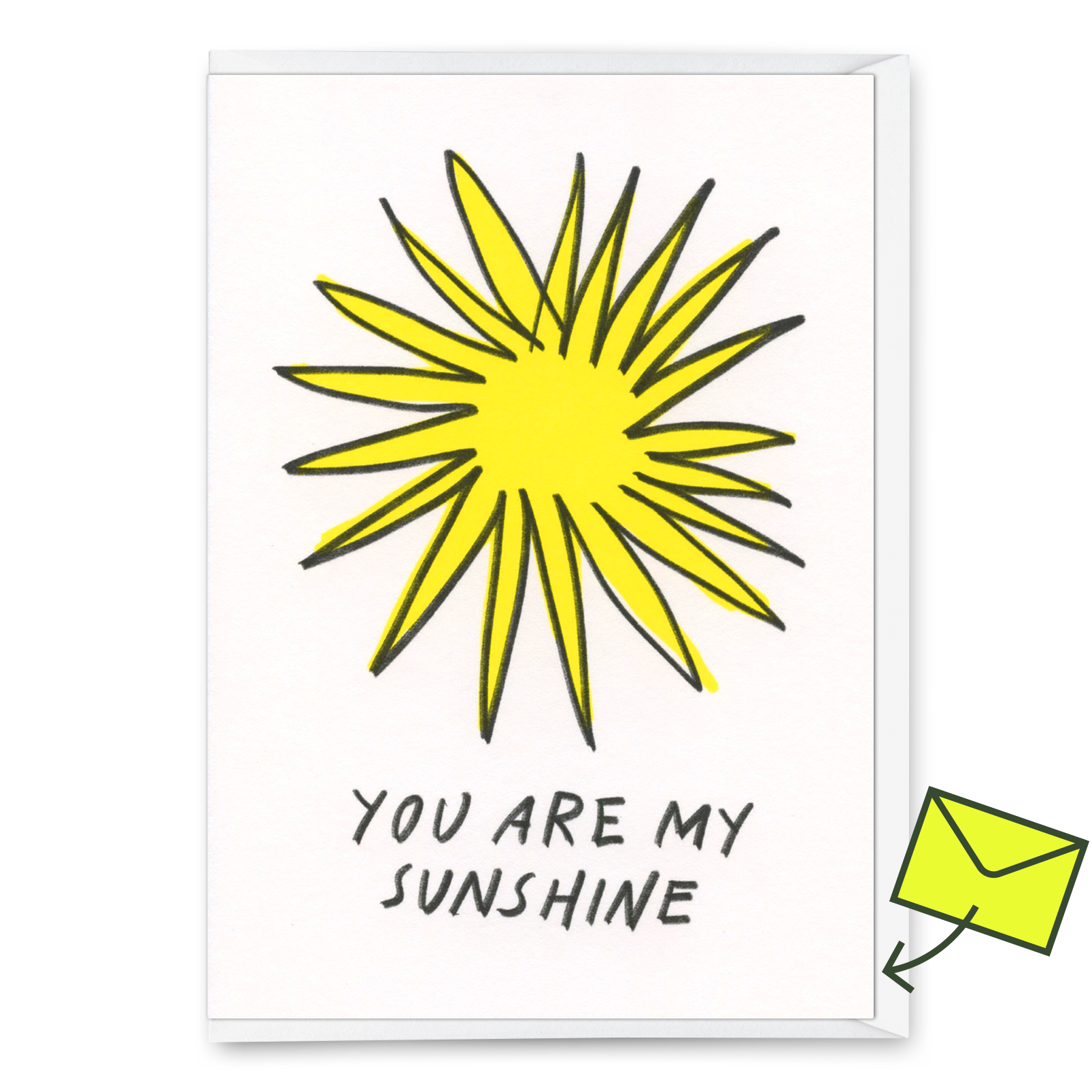 Grußkarte "You are my sunshine" | Besondere Klappkarte für Verliebte