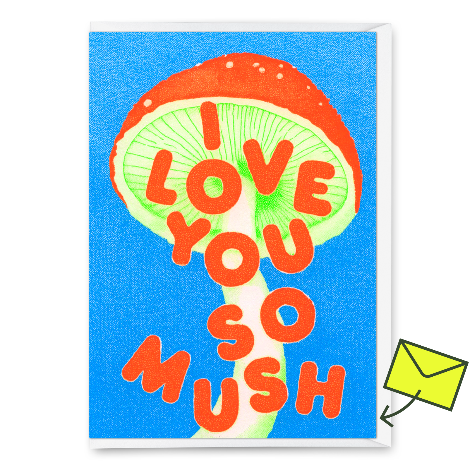 Grußkarte "I love you so mush" | Lustige Klappkarte für Verliebte