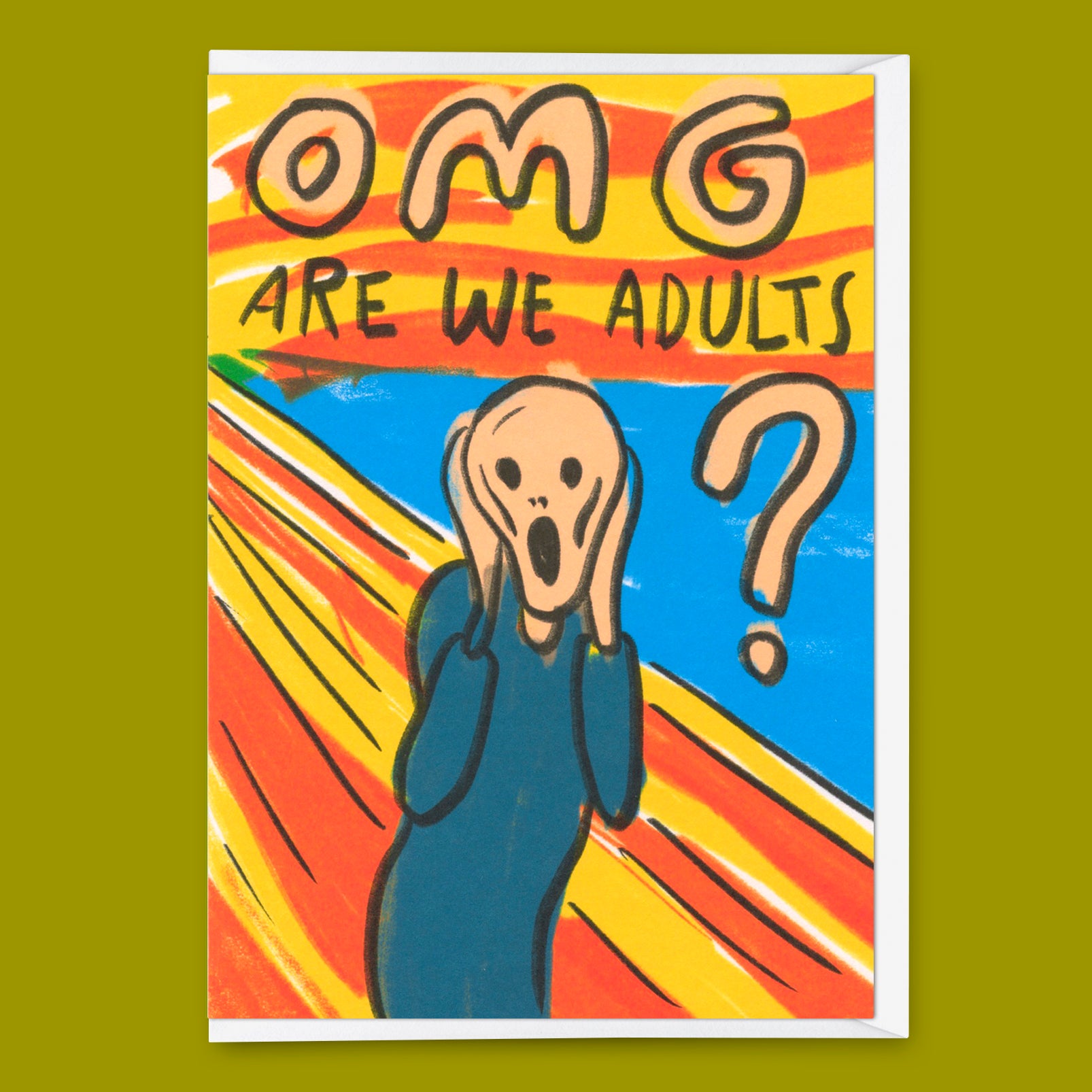 Grußkarte "OMG – we are adults" | Lustige Klappkarte zum Geburtstag