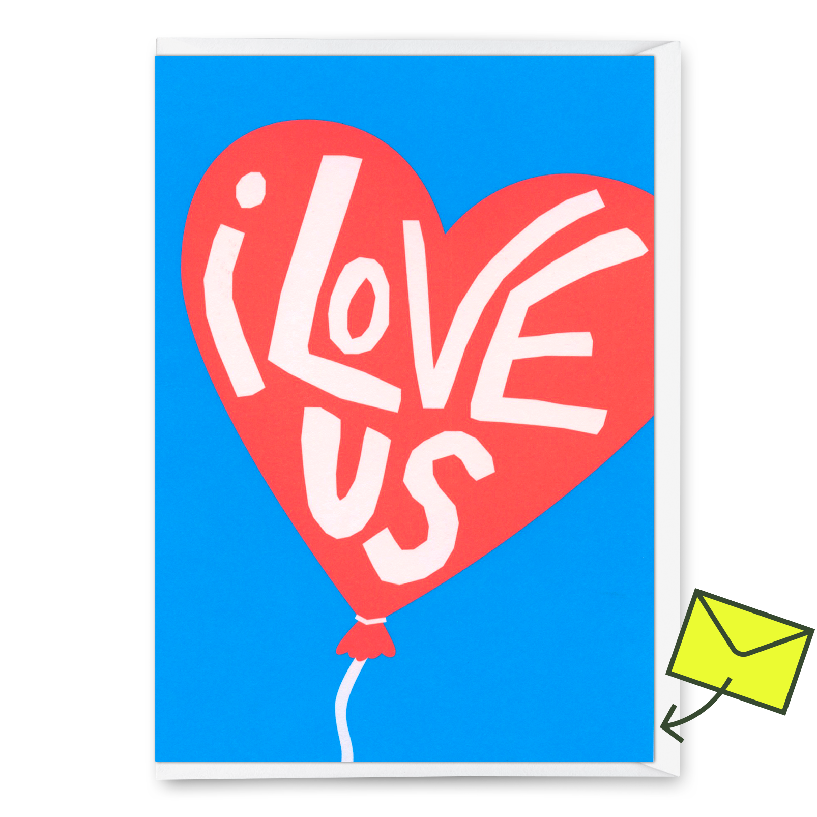 Grußkarte "I love us" | Lustige Klappkarte für Verliebte