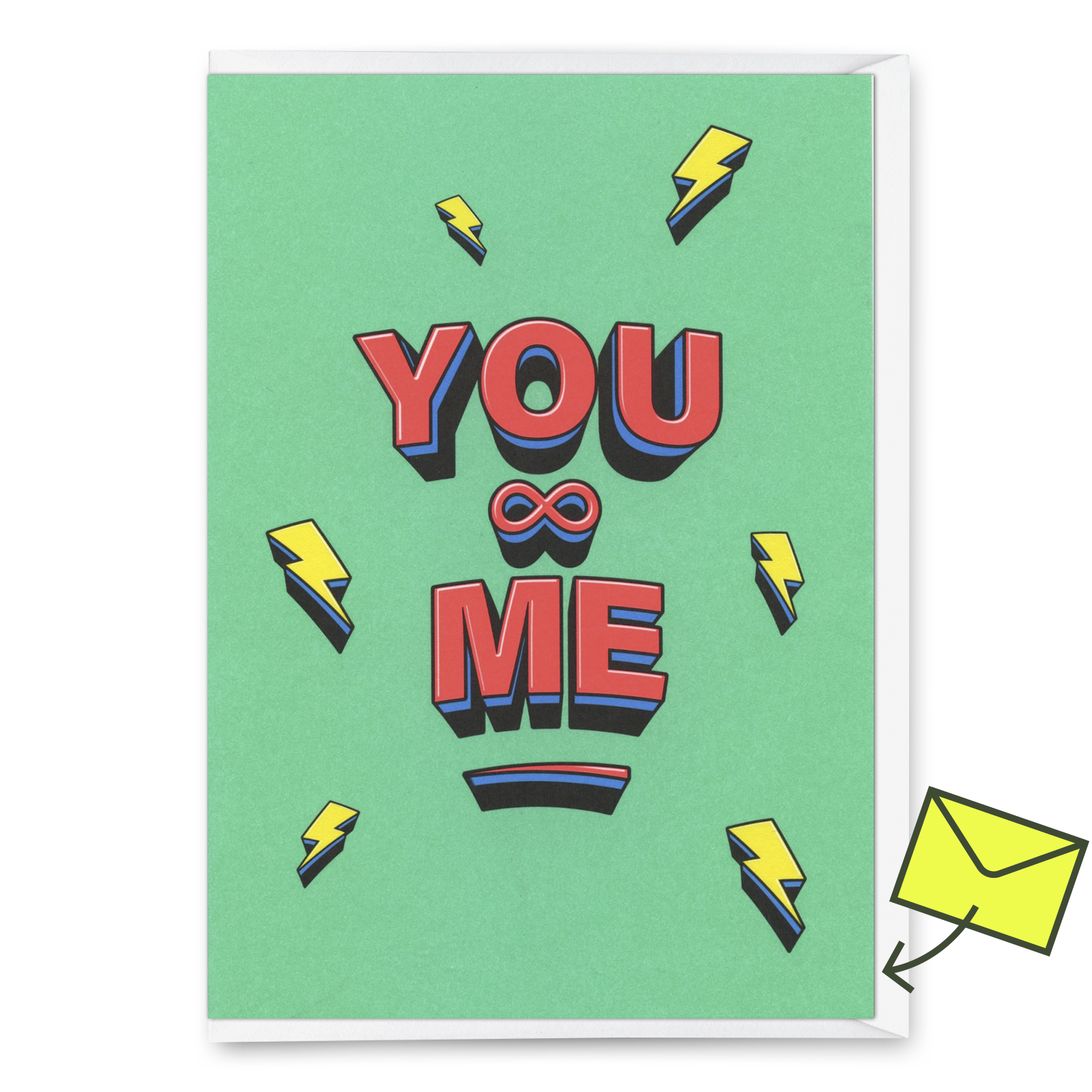 Grußkarte "You ∞ Me" | Besondere Klappkarte für Verliebte