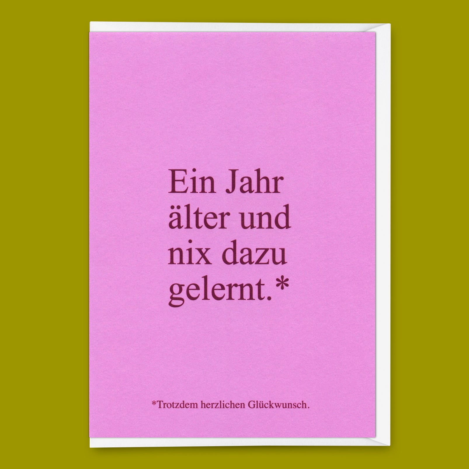 Grußkarte "Wieder nix dazu gelernt" | Lustige Klappkarte zum Geburtstag